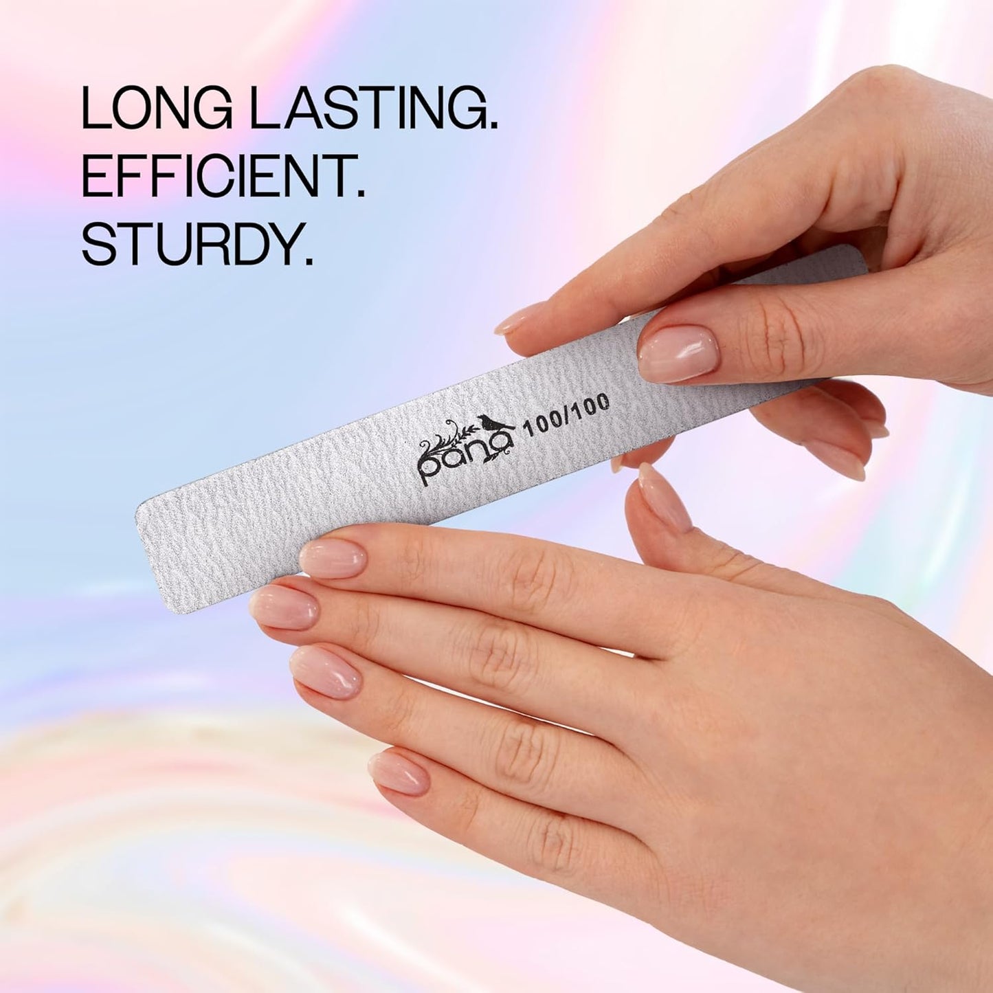 10PCS Jumbo Size PANA Professional Double Sided Nail Files - Zebra, 100/100 Grit - Emery Board Nail Buffering File Manicure Pedicure Nail Polisher Washable