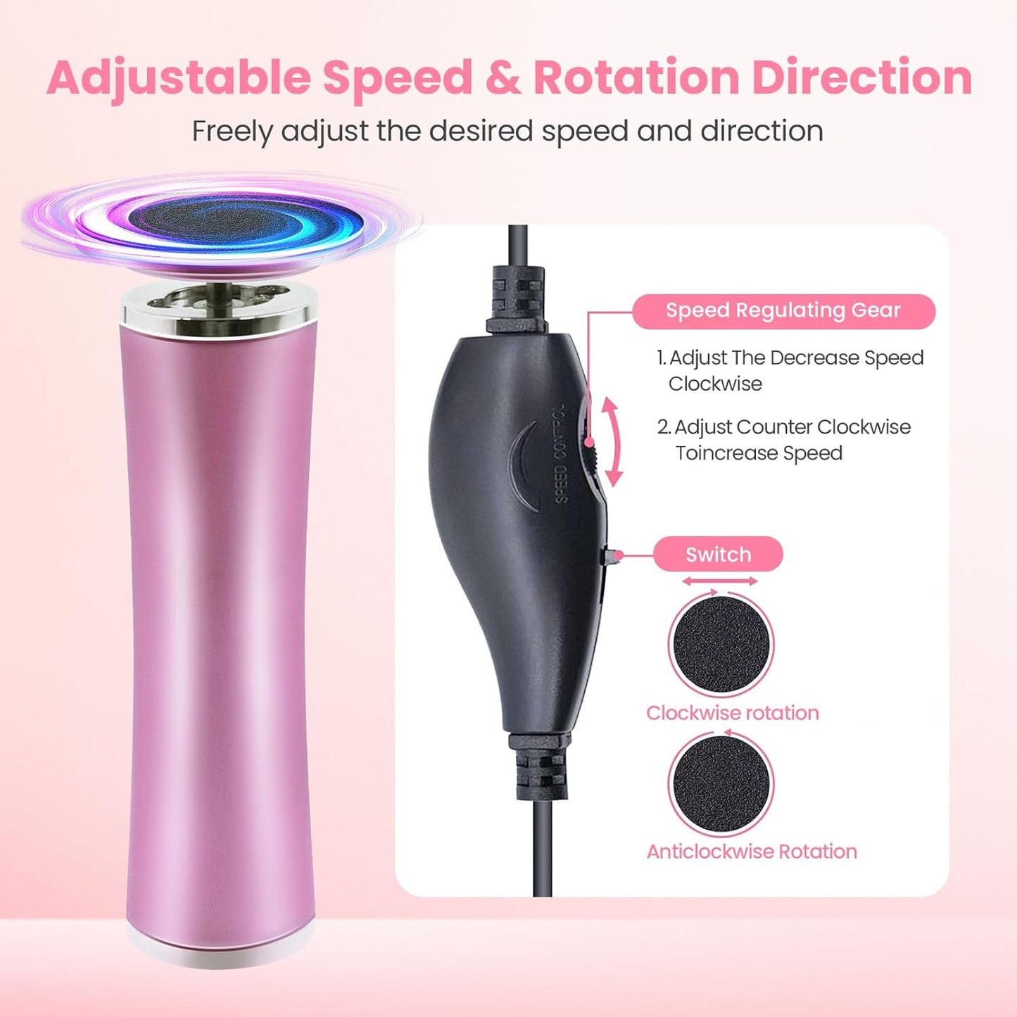 Electric Foot Callus Remover with 36 in 1 Pedicure Kit | Adjustable Speed | Up to 800 RPM | 60 Pcs Sandpaper Discs | Professional Electric Callus Remover for Feet for Dead Skin and Calluses