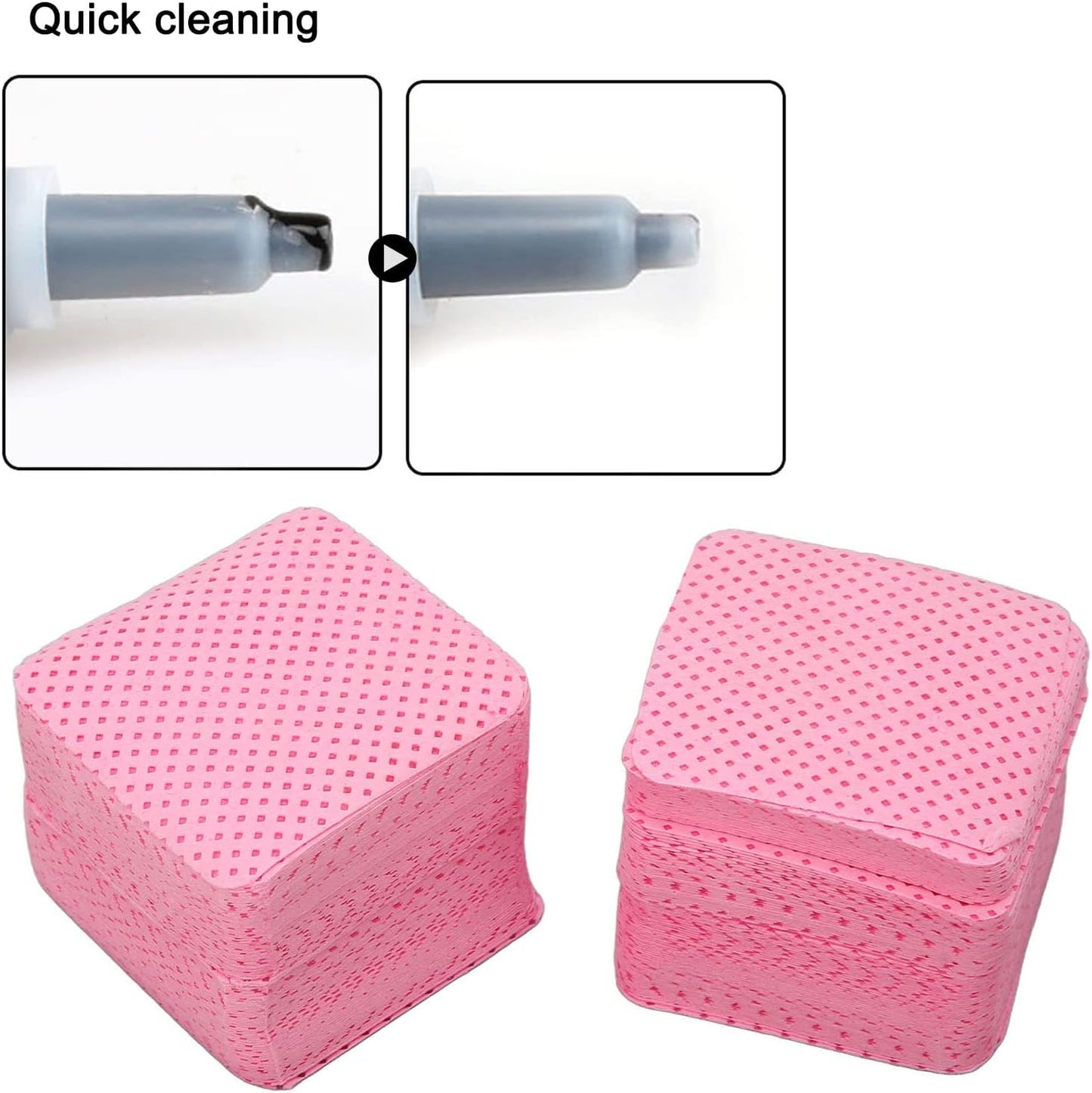 Lint for f ree Nail Wipes , 1000pcs Lash Extension Glue Wipes , Lint for f ree Wipes , Soft Nail Polish Remover Wipes , Eyelash Extension Glue washing Pad , Nail Supplies , for Lash Extension Supplies