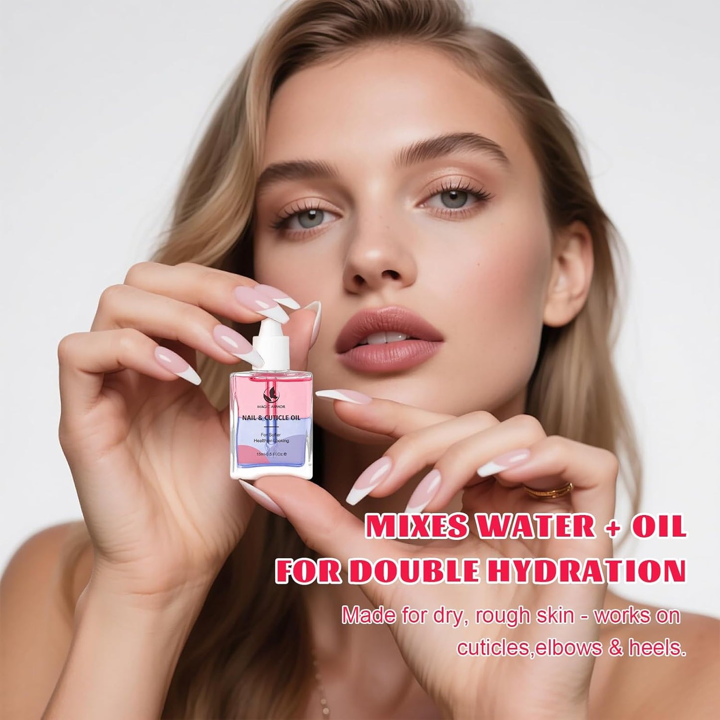 Cuticle Oil for Nails 15ml(0.5Fl.oz)– Nail Strengthener with Vitamin E, D-Panthenol & Centella – Nail Oil for Growth and Repair – Moisturizes Dry Cuticles, Softens Hangnails