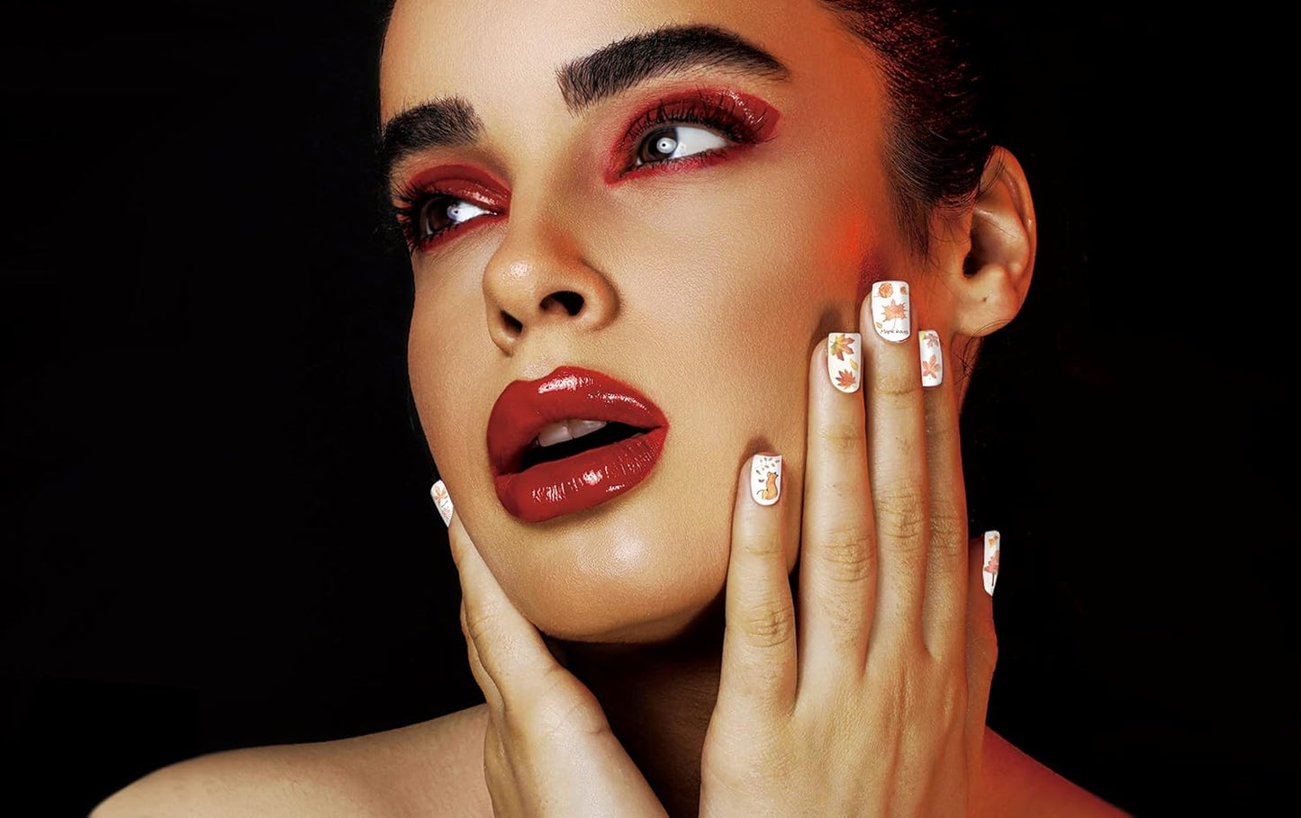 TailaiMei 3D Thanksgiving Nail Decals Stickers, Self-Adhesive Autumn Nail Art Decorations, Design for Fall Maple Leaves Pumpkin Turkey(1154 Pcs, 10 Sheets)