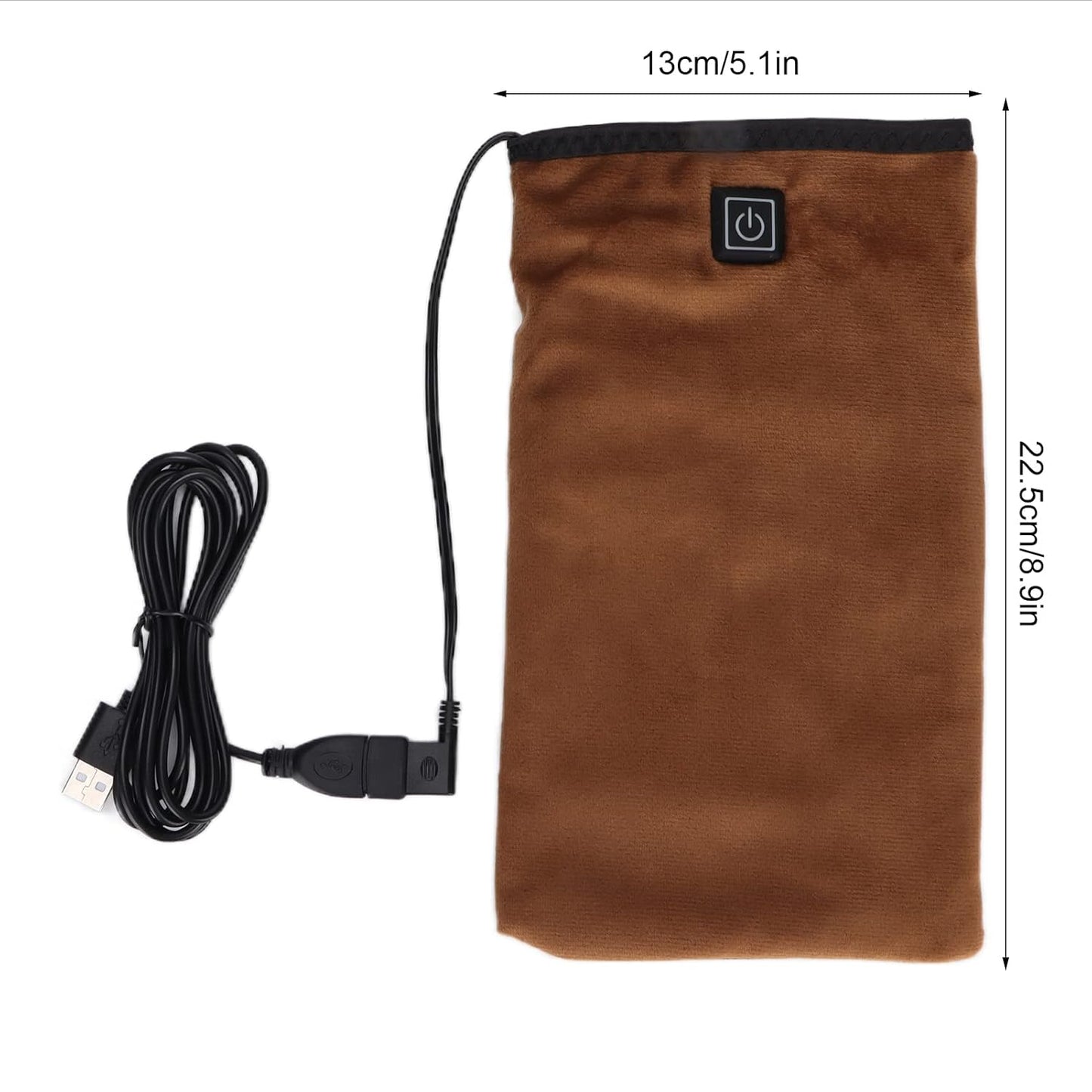 Heated Gloves,3 Settings Electric Heated Mittens Gloves for Hand, Hand Warmer Gloves for Spa Hand Care Women Beauty Nail Art Manicure (Brown)