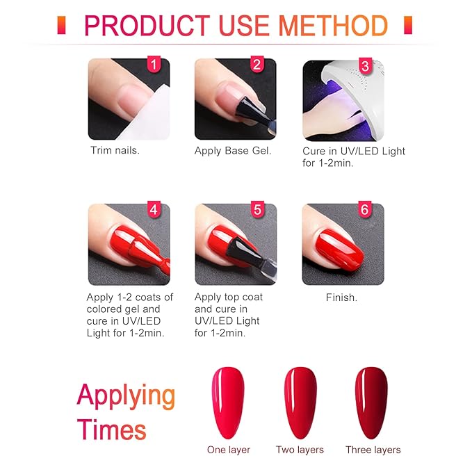 VENALISA Hema-Free Pink Gel Nail Polish Set- 6 Colors Popular Nude Pink Gel Polish Kit, Soak Off LED Nail Lamp Light Pink Gel Manicure Kit DIY at Home Salon Gifts for Women Girls