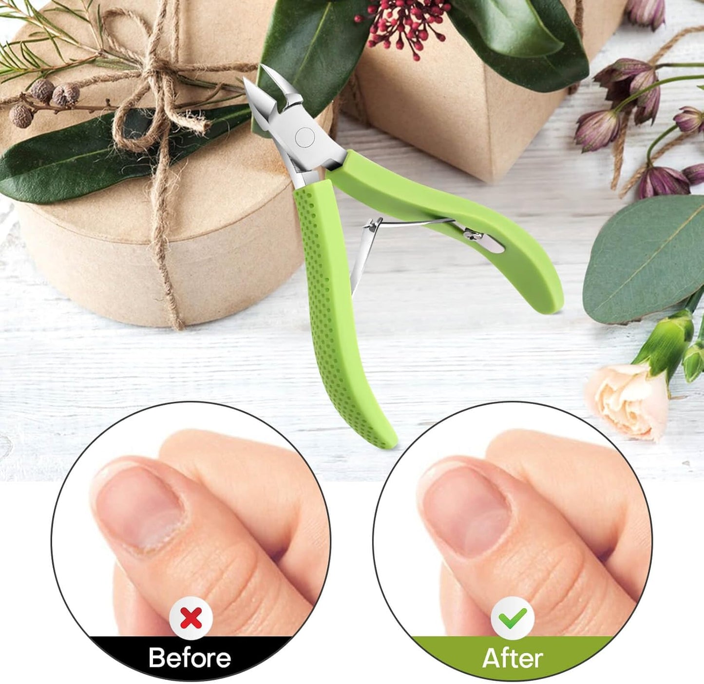 Cuticle Trimmer, Professional Nail Cuticle Cutter, Stainless Steel Cuticle Remover Nippers with Non-Slip Silicone Handle, Manicure Tools for Nail Care,Cuticle Clipper for Nails Dead Skin.