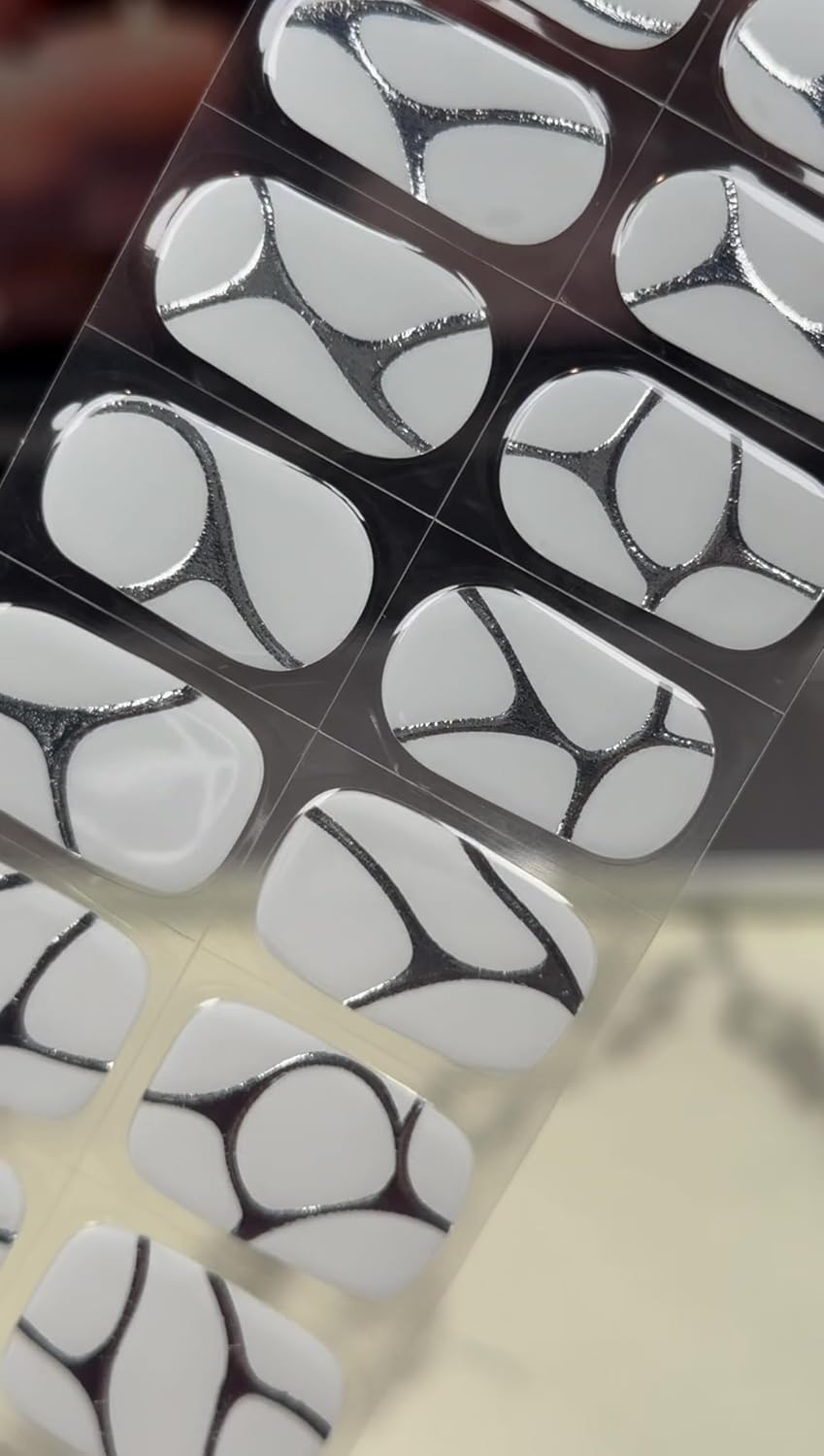 NOVA, Semi Cured Gel Nail Strips (Chrome Heart) - The 10 Minute Manicure. Salon-Quality, Female Founded, Easy to Apply & Remove - Incl. Nail File & Wooden Stick (Chrome Heart)