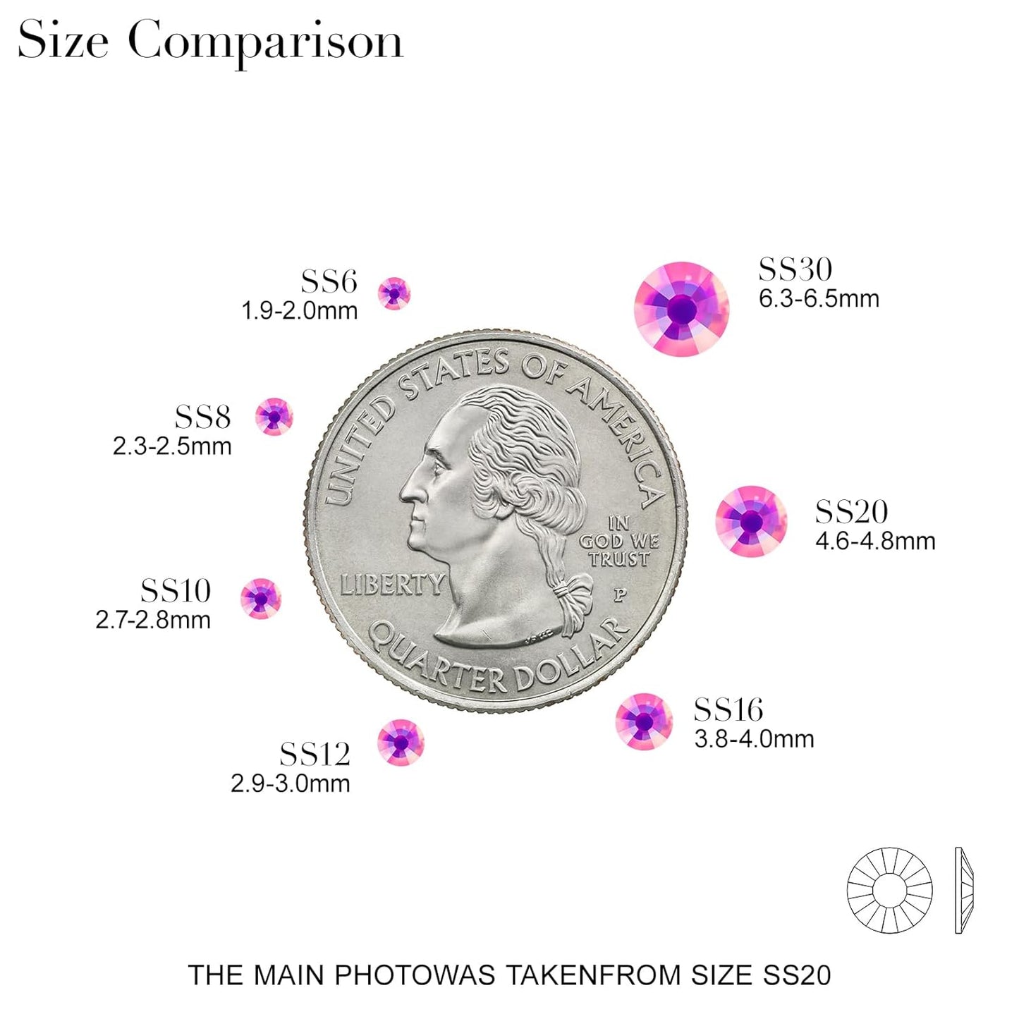Novani 3000 Pieces Flatback Rhinestones Glass Round Gems F-Rose Crystals for Nail Art DIY Crafts Clothes Shoes,SS10,2.7-2.9mm
