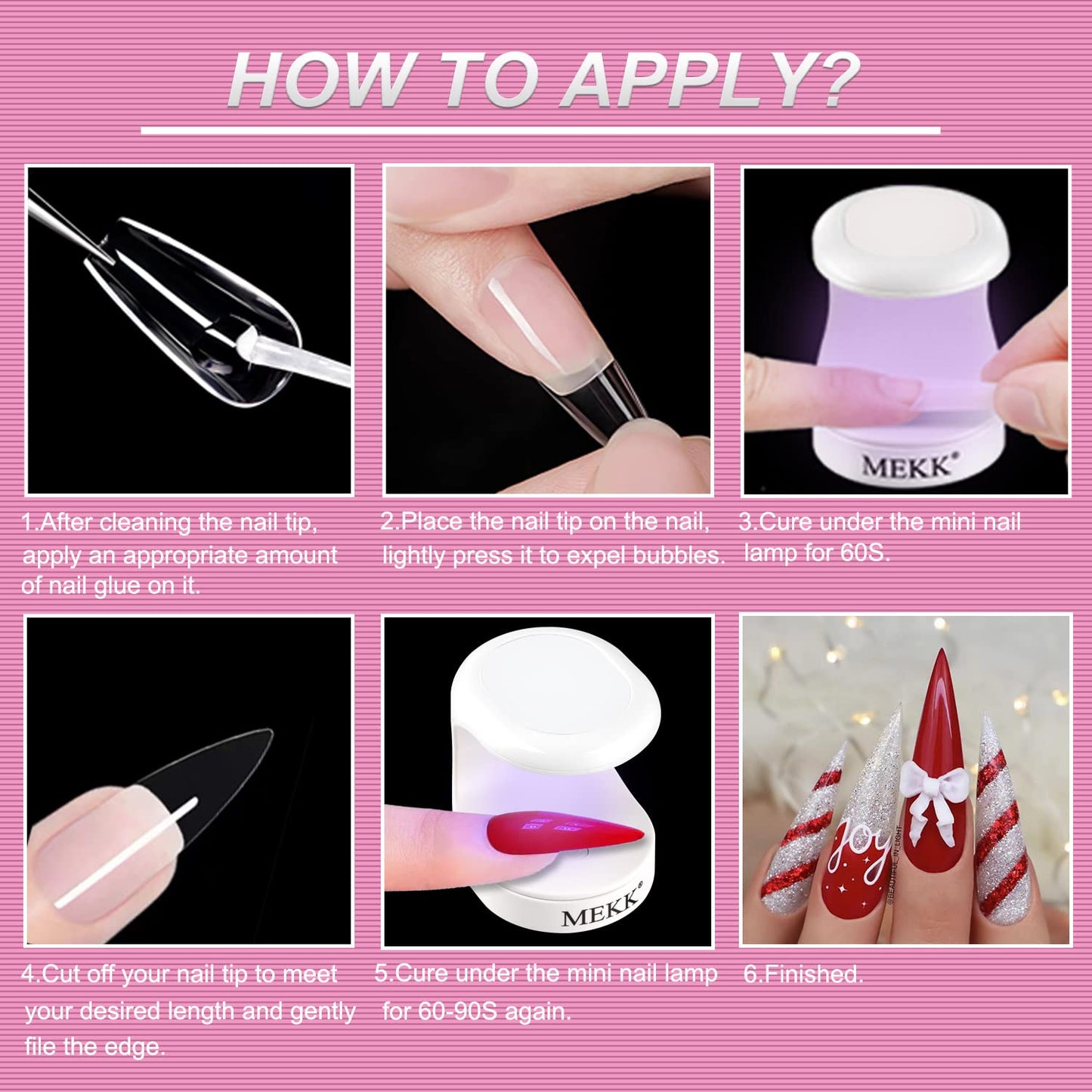 MEKK Mini UV Light for Gel Nails,16W Single Finger UV LED Nail Lamp,Portable Small Professional Flash Cure Lamp,Compact Design for Home and Salon - White