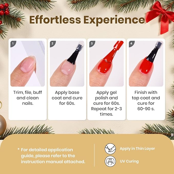 Beetles Gold Gel Nail Polish – Starlit Gold Sparkling Glitter Reflective Purple Gel Polish 15ml UV/LED Soak Off Long Lasting Christmas Nail Art Home DIY Salon