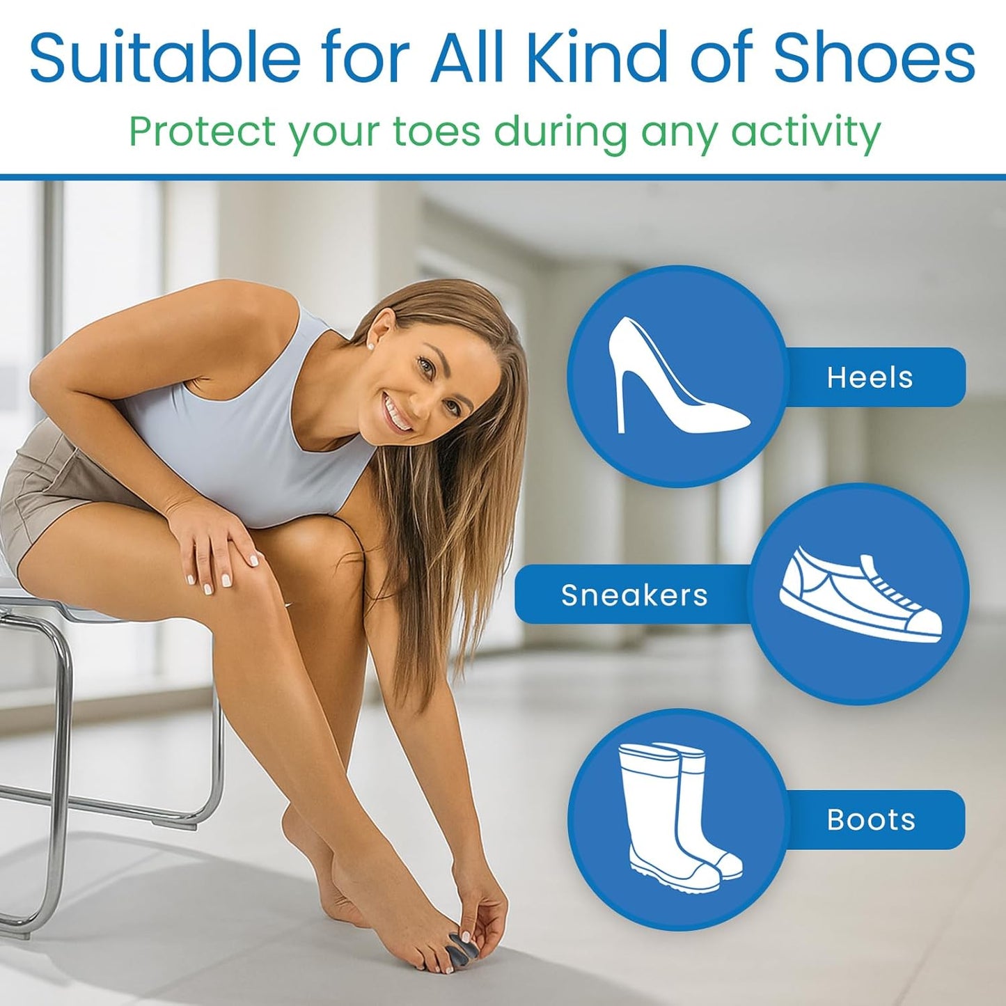 VIVEsole Foam Toe Separators for Women & Men (20 Pack) - Spacers for Bunions, Corns, Blisters, Overlapping Toes & Hammer Toe Pain Relief - Cushion Pads Prevent Friction & Reduce Pressure