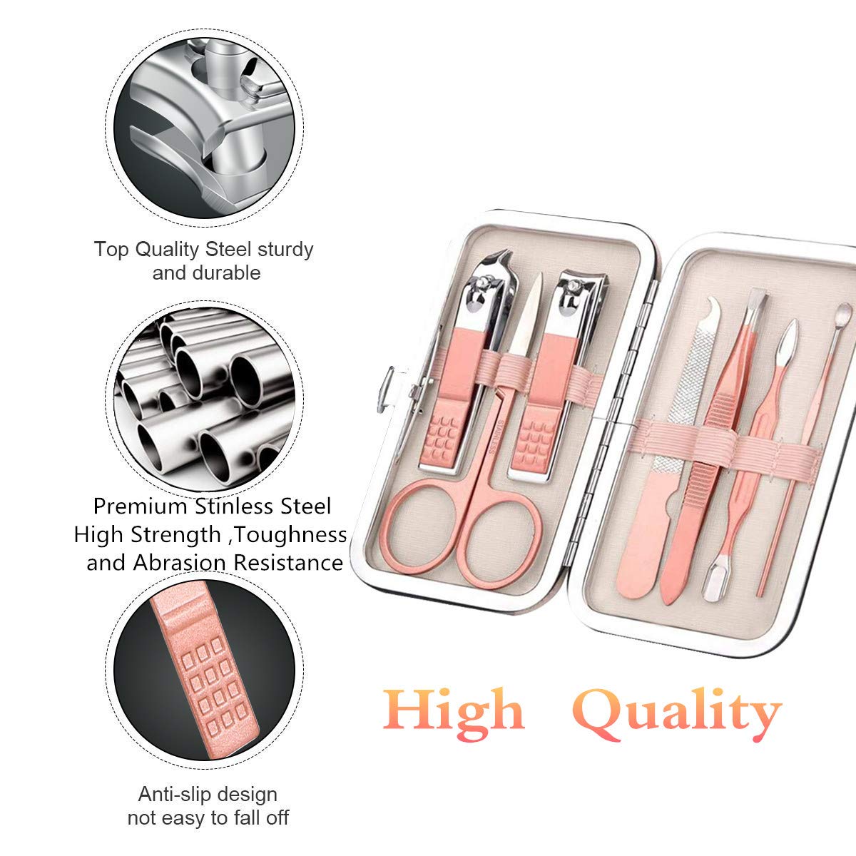 Manicure Set Women Nail Clippers Set Nail kit Manicure Pedicure Kits Professional Grooming Kit Nail Care Gift for Women Nail Sets Ultra Sharp Suitable for Home Travel Foot Hand Care Tools