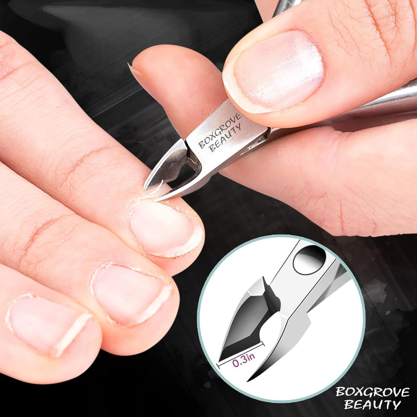 Professional Cuticle Cutter & Pusher Trimmer Manicure Tools with Double Spring– Perfect Nail Care Tool for Manicure & Pedicure Beauty at Home/Spa/Saloon