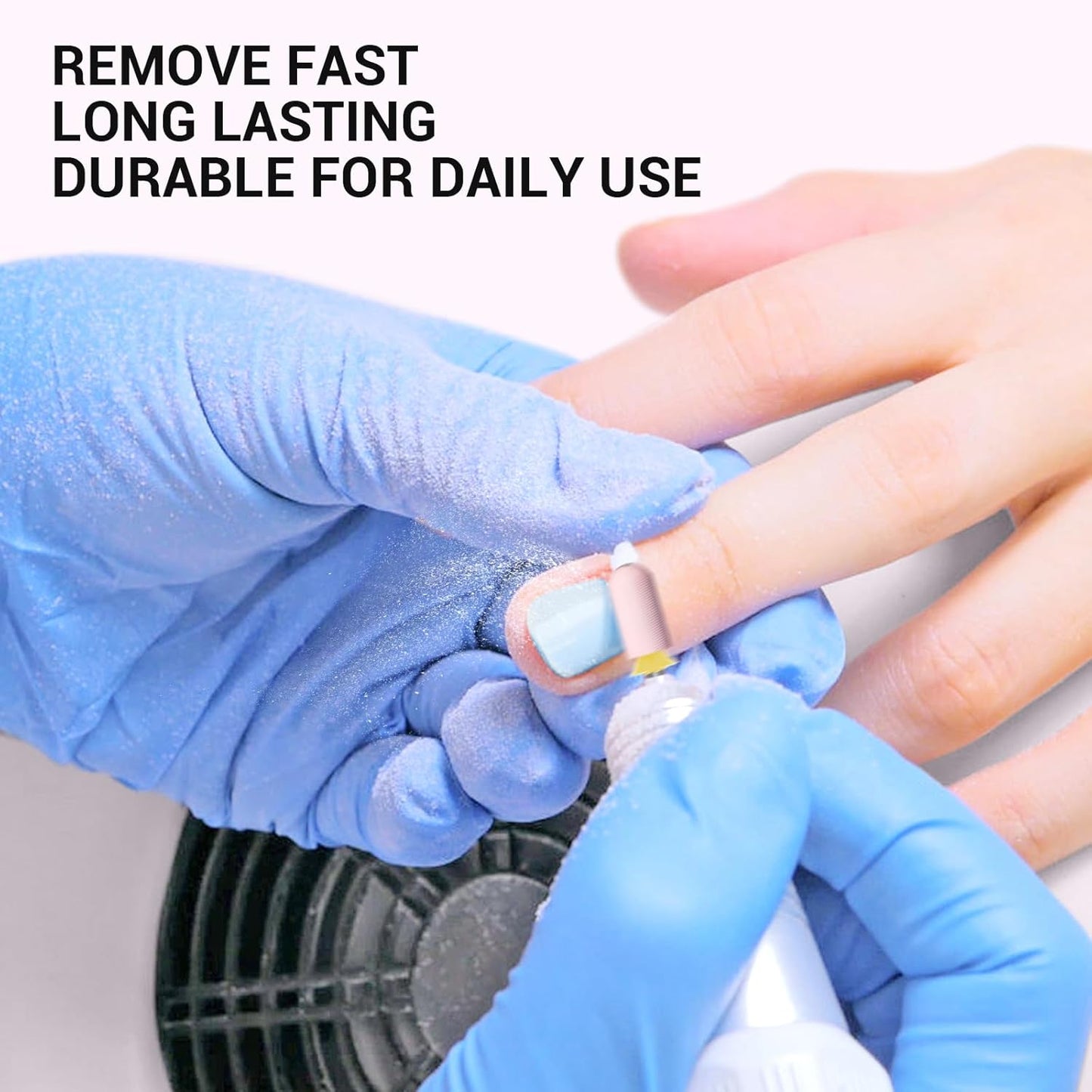 MelodySusie Ceramic Nail Drill Bit, 3/32'' Smooth Round Top Large Barrel Bits, Suitable for Manicure Pedicure Cuticle Gel Polishing, Beginners Bits, Pink, Series Bit-S, Extra Fine