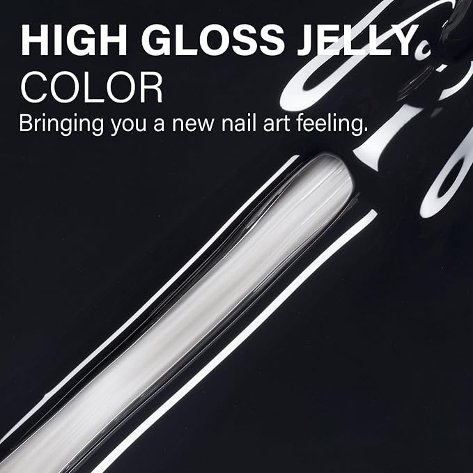 AILLSA Black Jelly Gel Nail Polish Forest Night Translucent Gel Polish Dark Color Sheer Gel Polish Long Lasting Ink Black Halloween Nails Soak Off U V Gel for Nail Art at Home 0.51 Oz GB133