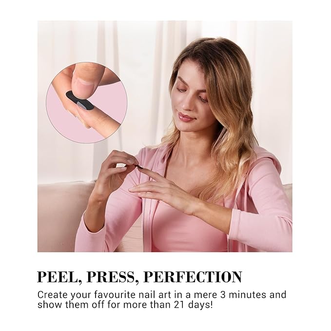 MelodySusie 30PCS Semi Cured Gel Nail Strips (Hot Pink Double French Tips), Salon Quality, Long Lasting, Easy to Apply, Includes 2 Prep Pads, Nail File and Wooden Stick