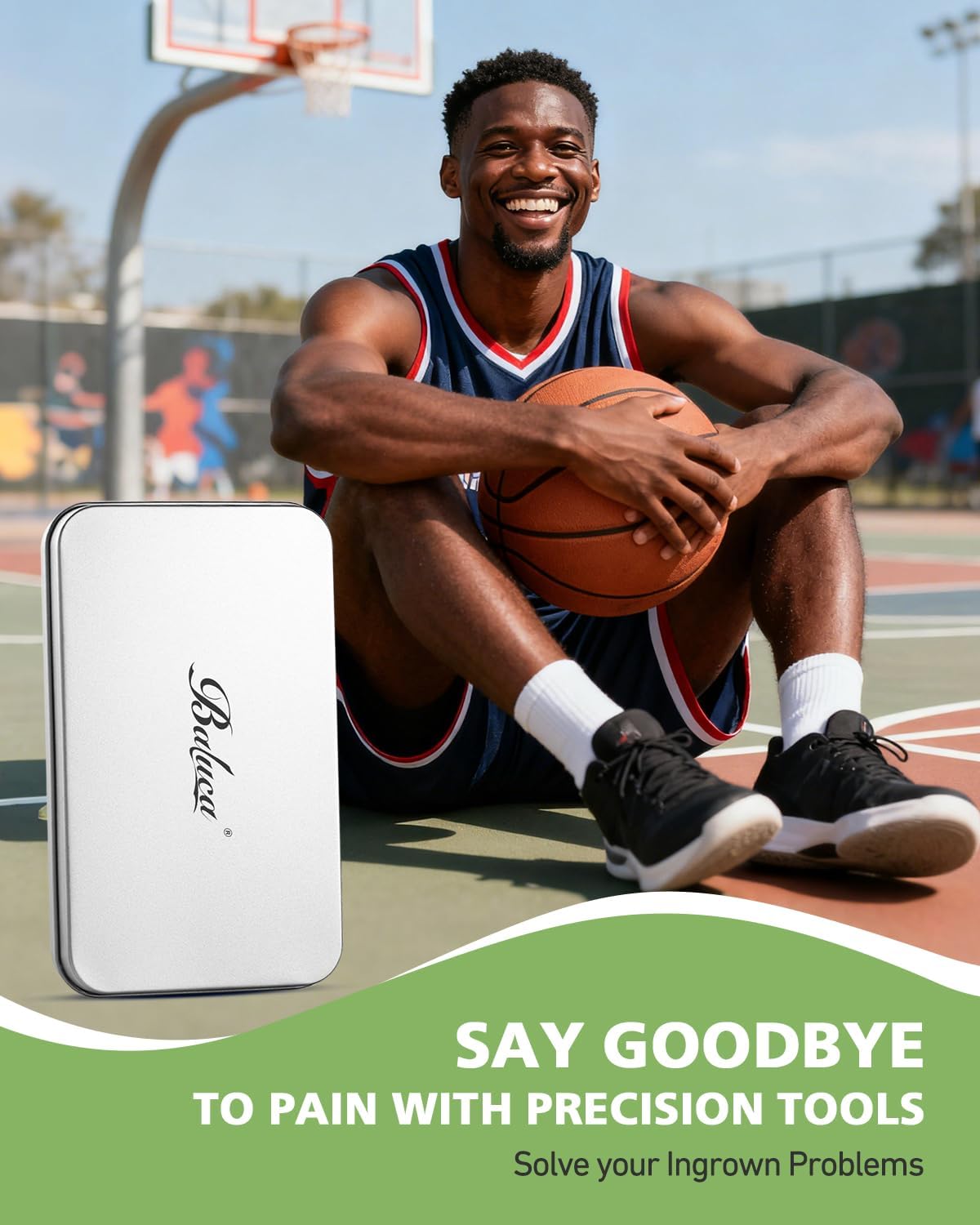 BALUCA 7-Piece Ingrown Toenail Removal Kit – Professional Stainless Steel Toenail Cleaner Tool & Ingrown Toenail File for Pain-Free at-Home Pedicure & Nail Correction