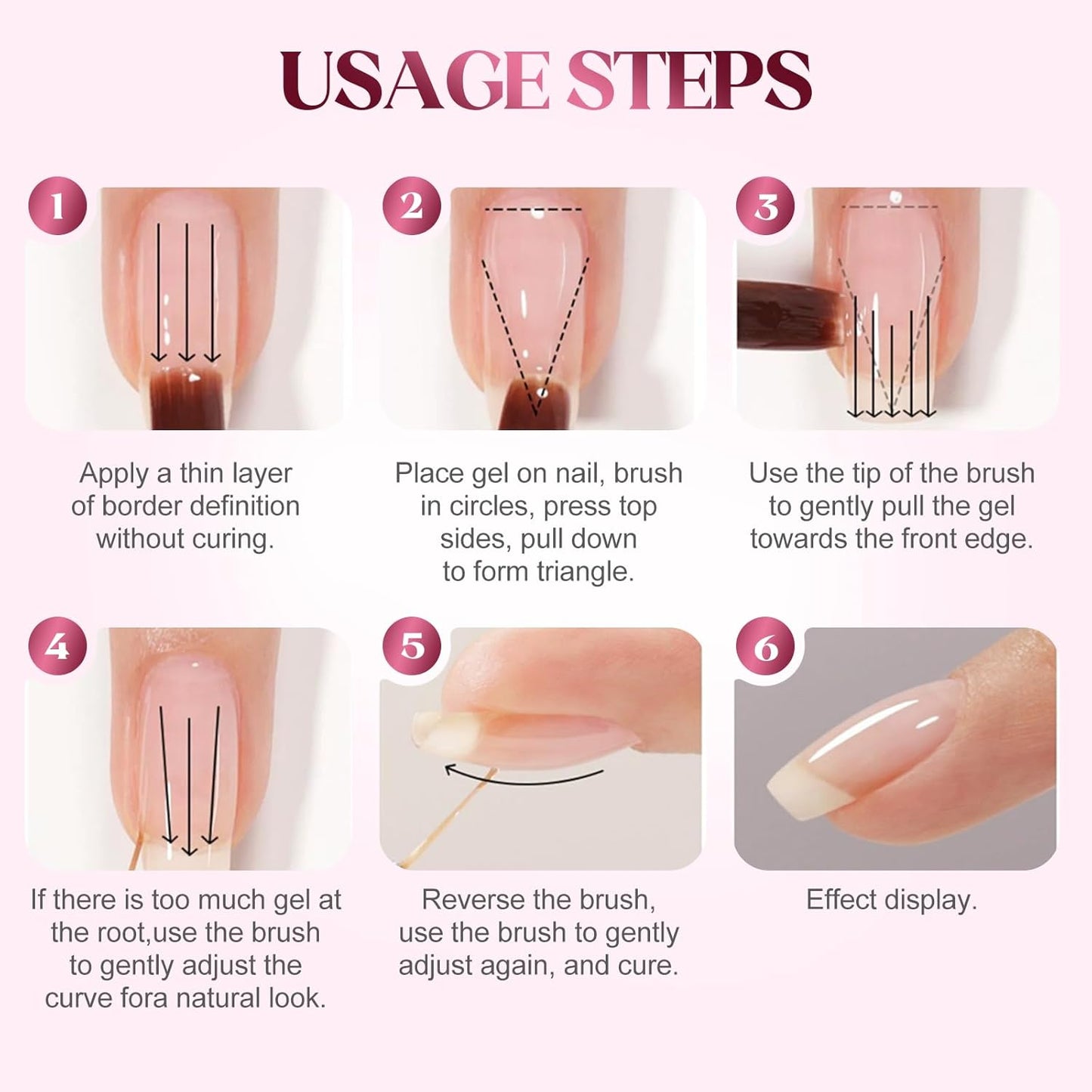 2-In-1 Self-Leveling Nail Gel for Builder, Multi-Purpose Nail Repair Gel for Damaged Nails, Cracked Nail Repair Kit for Split Nails, Easy & Quick to Fix Strengthening Broken Nails for Women (1pc)