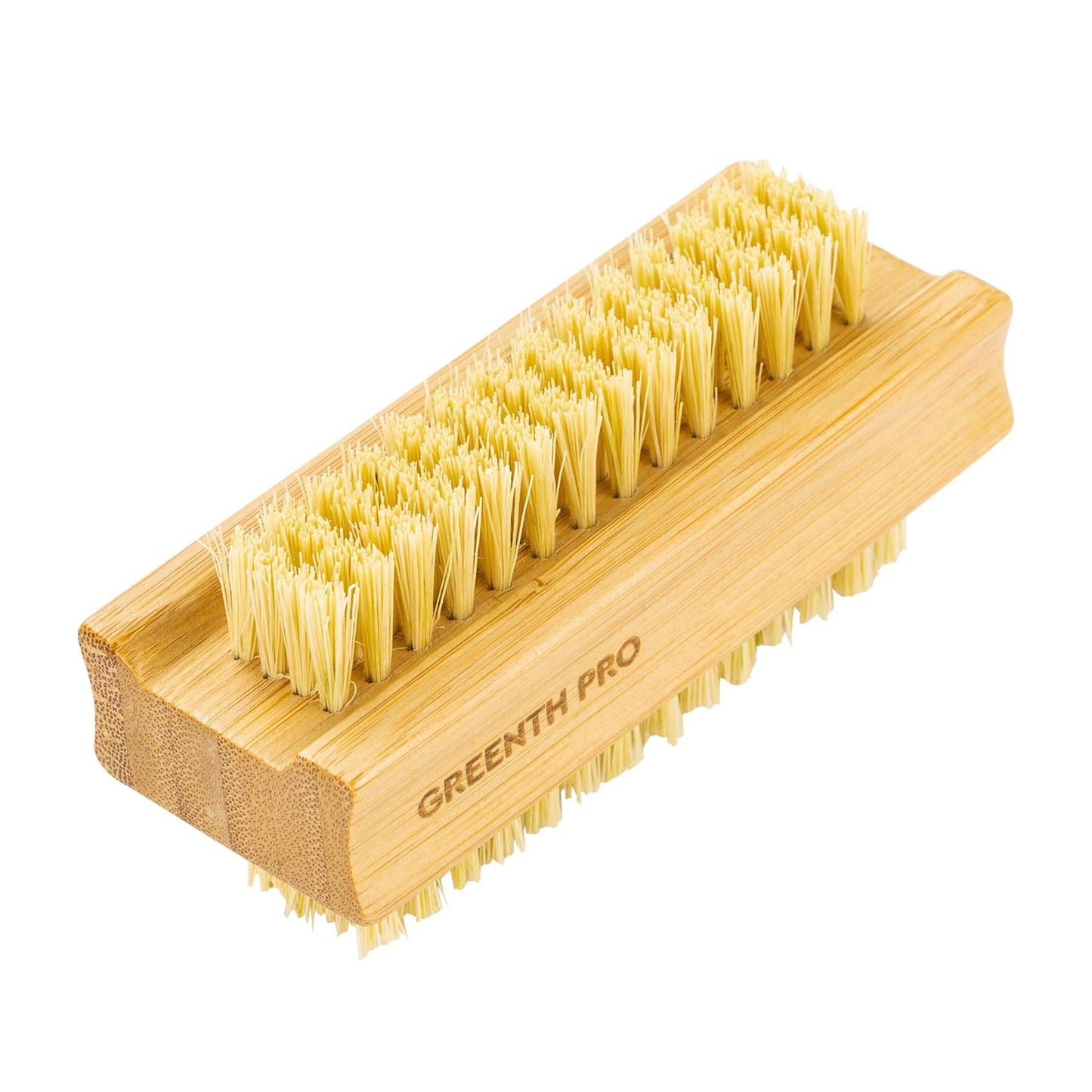 Bamboo Nail Brush,2PCS Two-side Firm Nature Wooden Sisal Scrub Brush for Toes and Nails,Cleaning Nail Brush