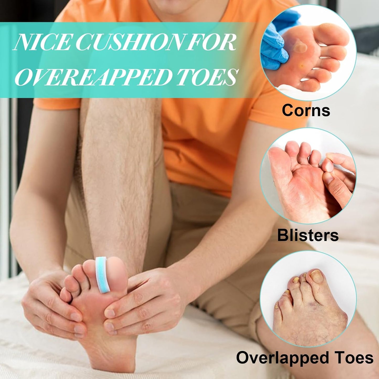 20 Pack Foam Toe Separator, Breathable Toe Spacers for Women Men, Toe Spreader to Reduce Friction and Relieves Corns Pain, Relieve Pain Caused by Bunions