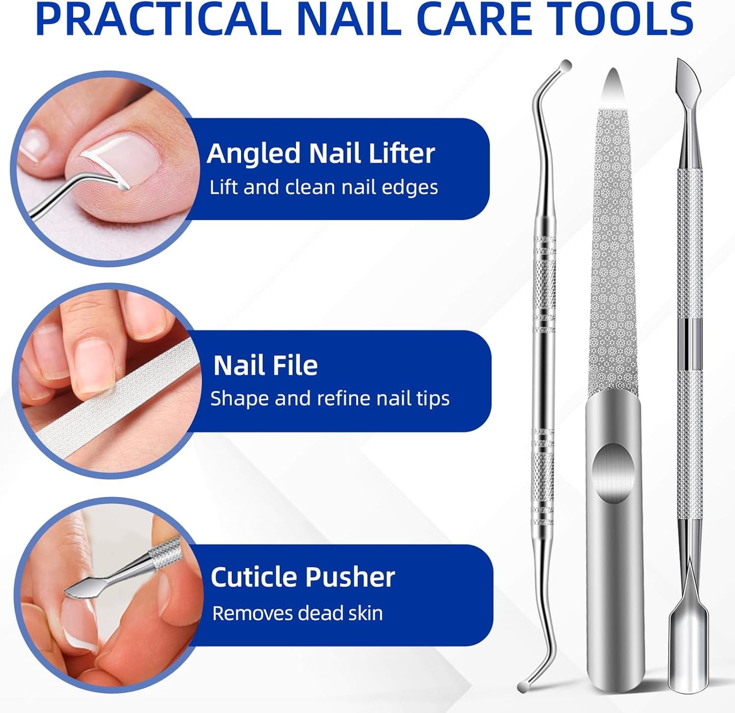 Thick Toenail Clippers for Mens, Professional Large Toe Nail Clippers for Thick Nails for Seniors, Heavy Duty Edgy Ingrown Toenail Clippers, Sharp Slanted Nail Cutter with Wide Jaw