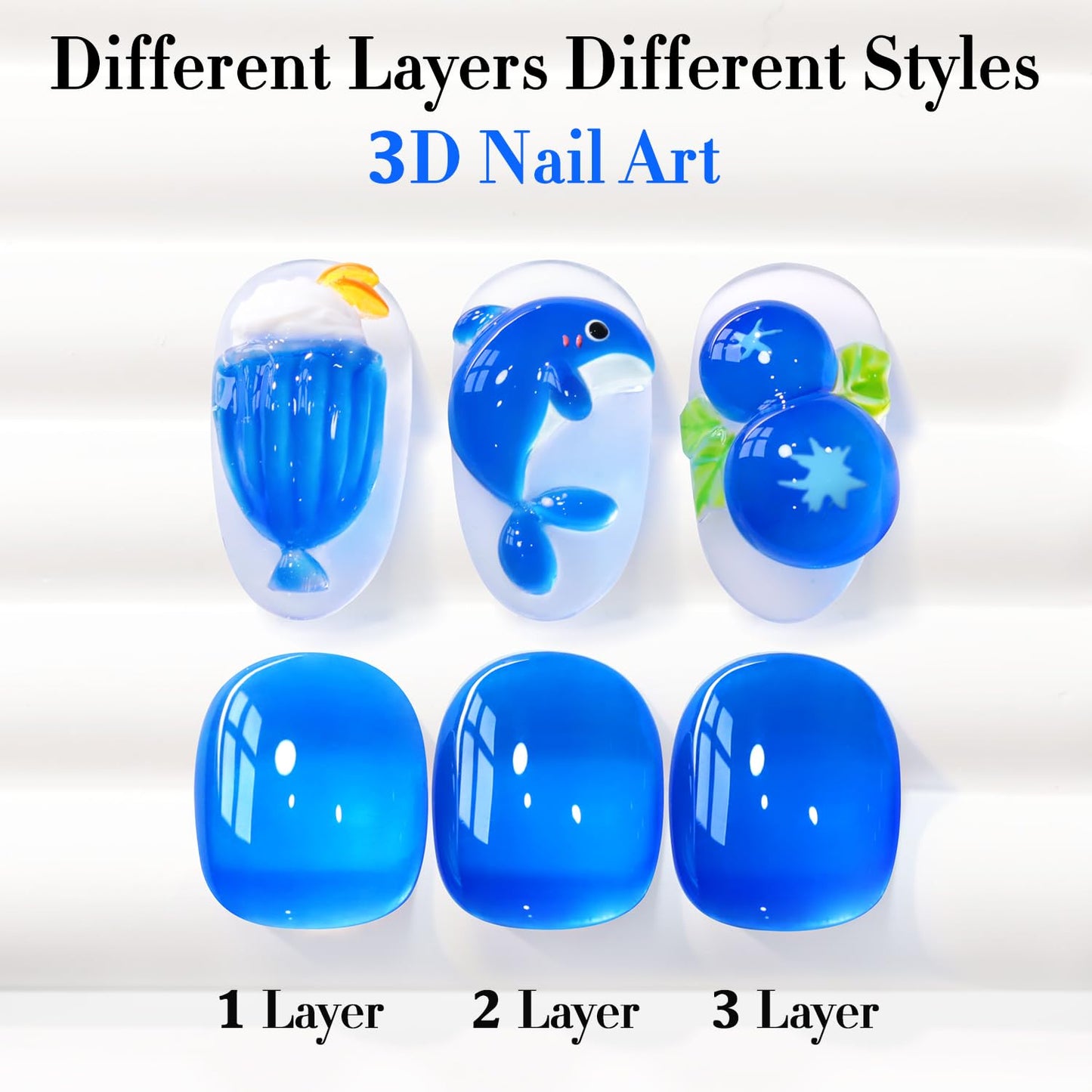 Double Rhythm 0.5 Oz Jelly Gel Polish Same Color Same Bottle Sheer Neutral Natural Light Milky Pastel 15ML Translucent Polish Art DIY at Home (Crystal Navy-A1614)