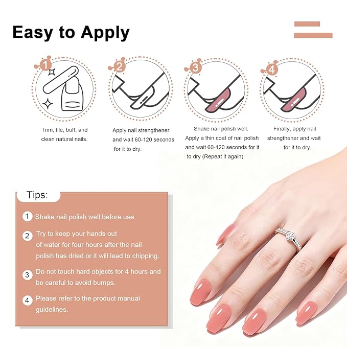 16.5ml Rose Pink Perfume Nail Polish Large Volume Quick Dry Nail Polish, Long Lasting Shine, Fingernail Toenail Nail Art DIY Home Travel Nail Art Gift