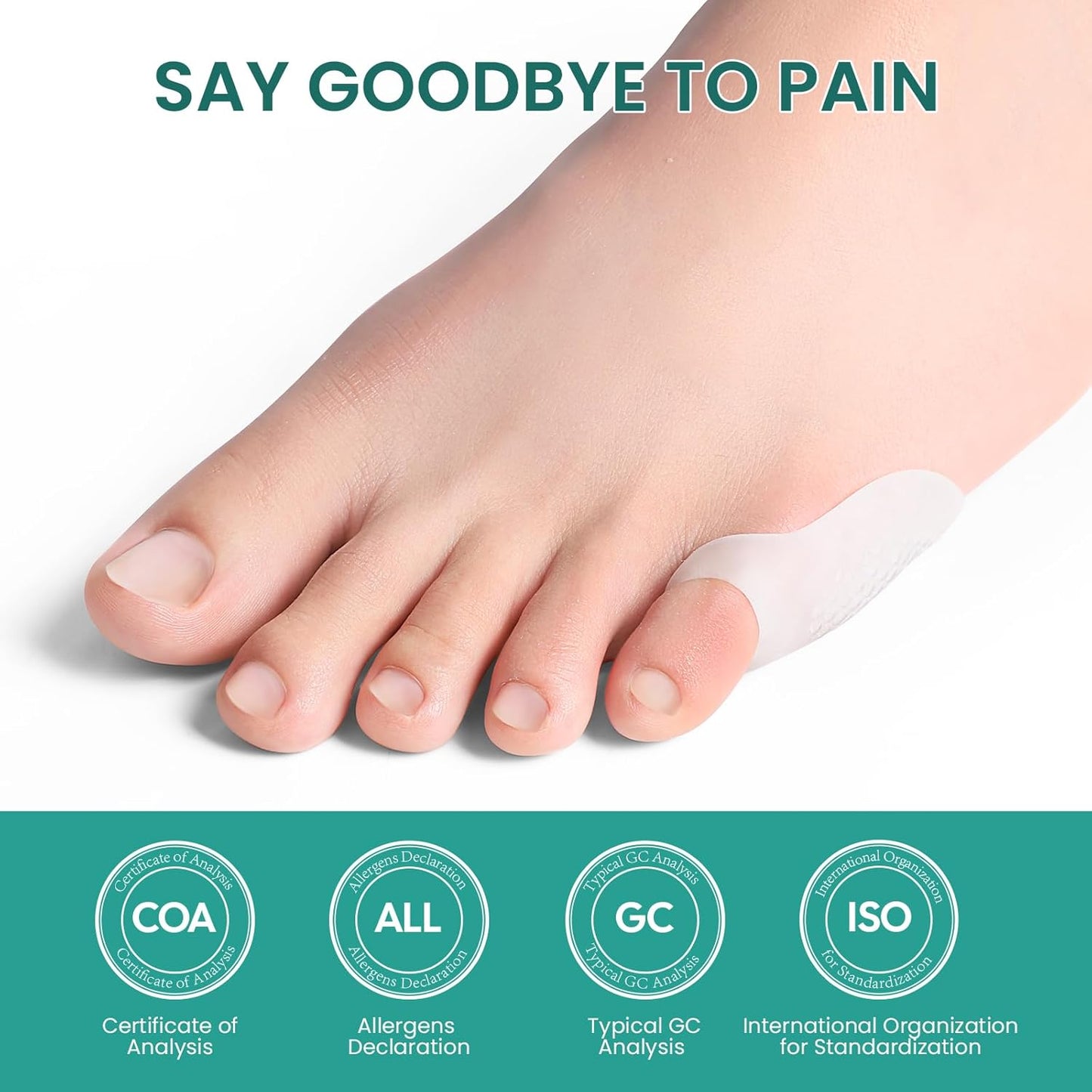 Welnove Tailor's Bunion Corrector Pads - 8 Pack Pinky Toe Protector, Bunion Corrector with Separator for Women Men, Gel Bunion Shield for Foot Pain Relief - FSA/HSA Eligible (Regular Pads)