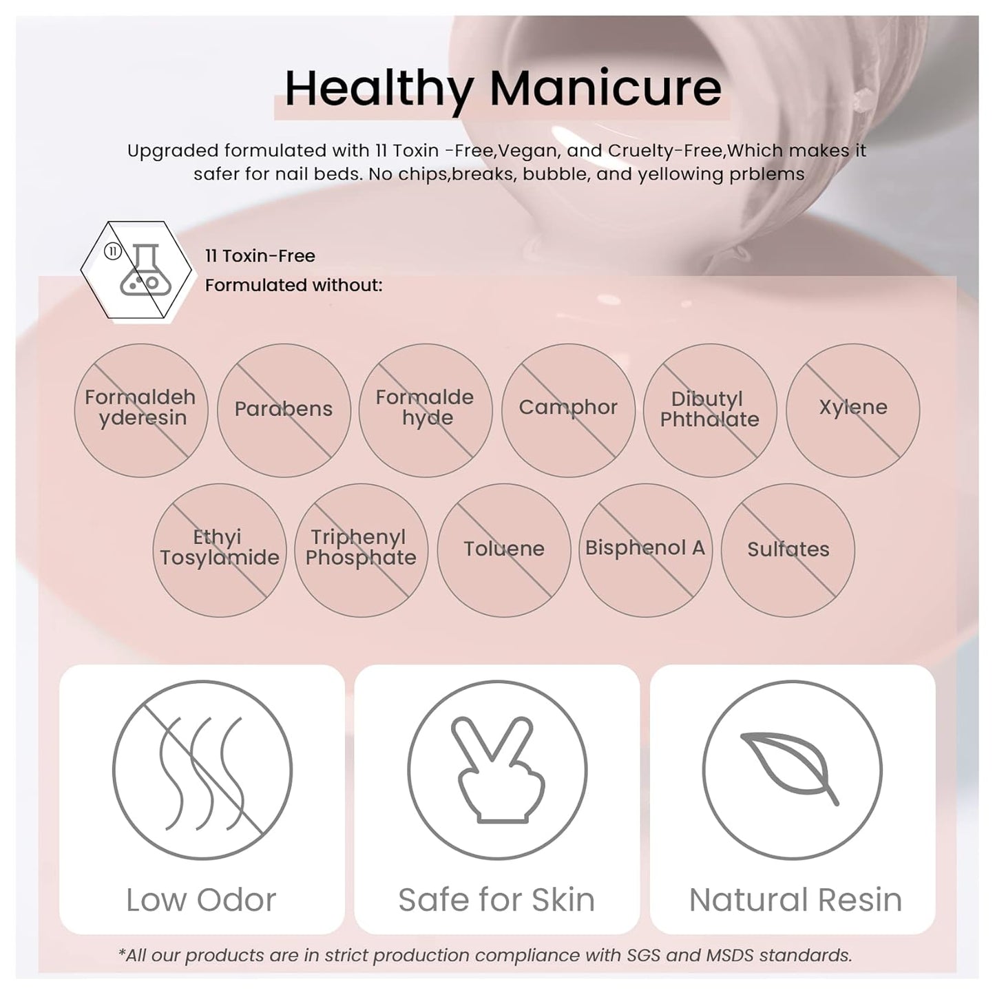 MAYCHAO 15ML Light Pink Gel Nail Polish 1Pc Peach Pink Gel Polish Soak Off UV LED Nail Polish Nail Art Starter Manicure Salon DIY at Home, 0.5 OZ
