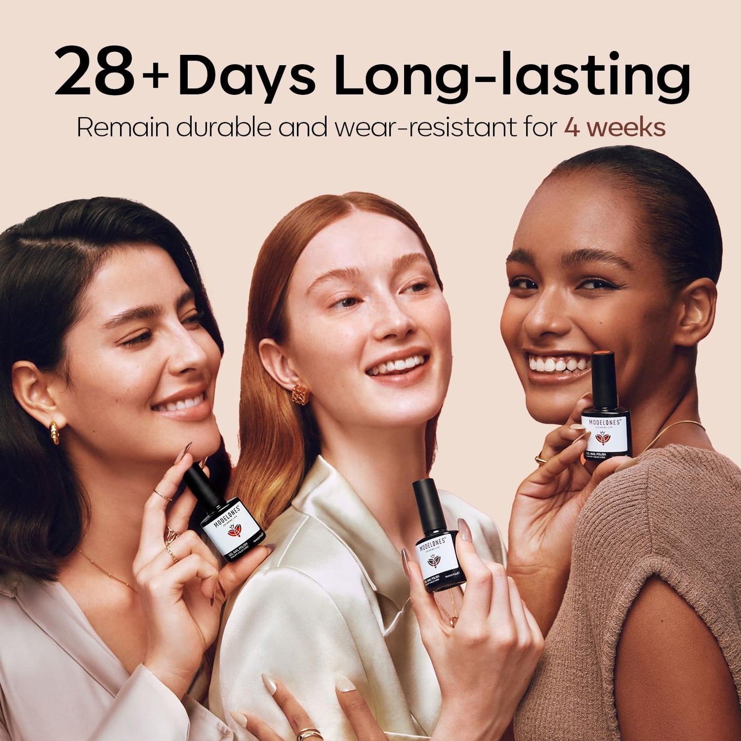 modelones Brown Gel Nail Polish Set 2 Pcs 15 ML Nude Brown Winter Gel Polish Neutral Skin Tone Translucent Nude Soak Off Gel Nail Kit Manicure DIY At Home Nail Art Salon Gift For Women Girl