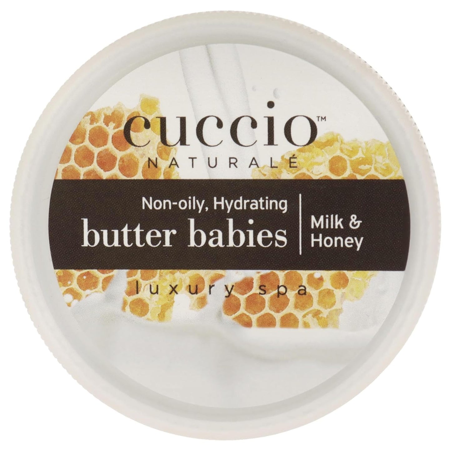 Cuccio Naturale Butter Babies - Ultra-Moisturizing, Renewing, Smoothing Scented Body Cream - Deep Hydration For Dry Skin Repair - Formulated With All Natural Ingredients - Milk & Honey - 1.5 Oz
