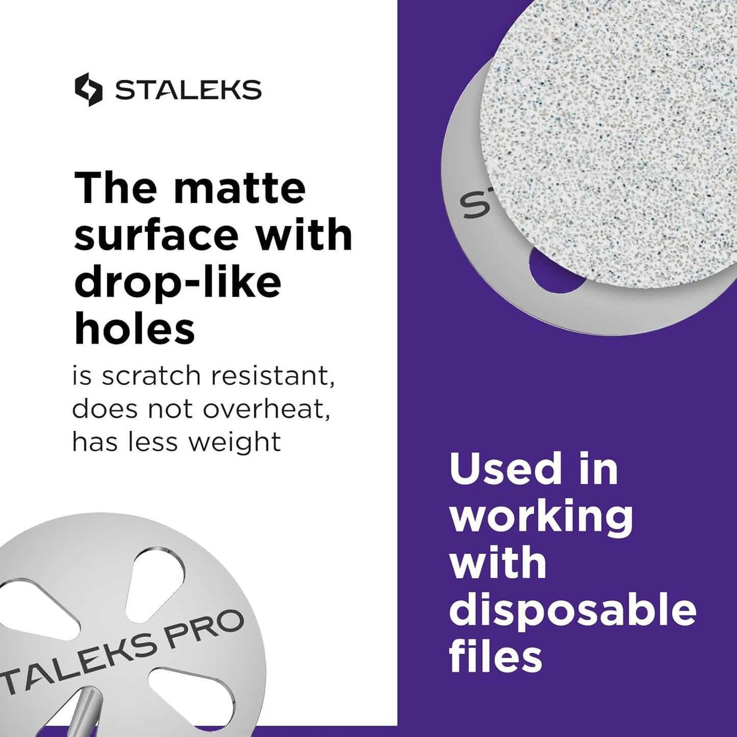 Staleks Pro Pedicure Disc PODODISC M Expert with Disposable Files – 180 Grit – 5 Pcs – 20mm – Stainless Steel – Hardware Pedicure Tool