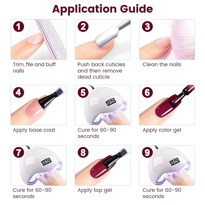 RARJSM Dark Megenta Purple Nude Gel Nail Polish Neutral Skin Tone Sheer Purple Jelly Gel Polish 15ml Single Bottle Transparent Nail Gel Polish Soak off UV LED Cured for Home Salon DIY Manicure