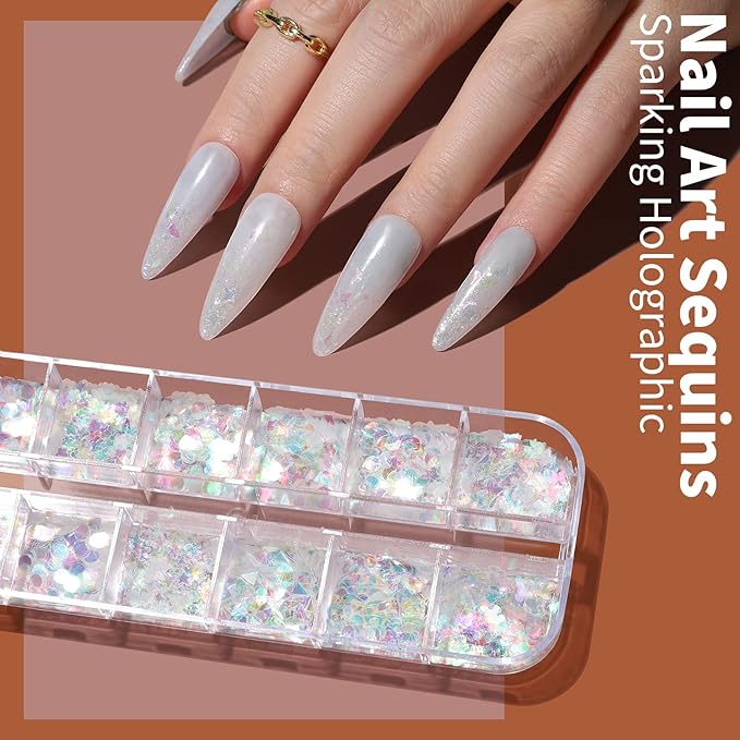 FANDAMEI Nail Tools, Nail Art Brushes Set, Nail Art Dotting Tools, Nail Stickers, Butterfly Nail Art Sequins, Nail Foils, Nail Art Flakes Iridescent, Nail Art Kits, Rhinestones For Nails Design