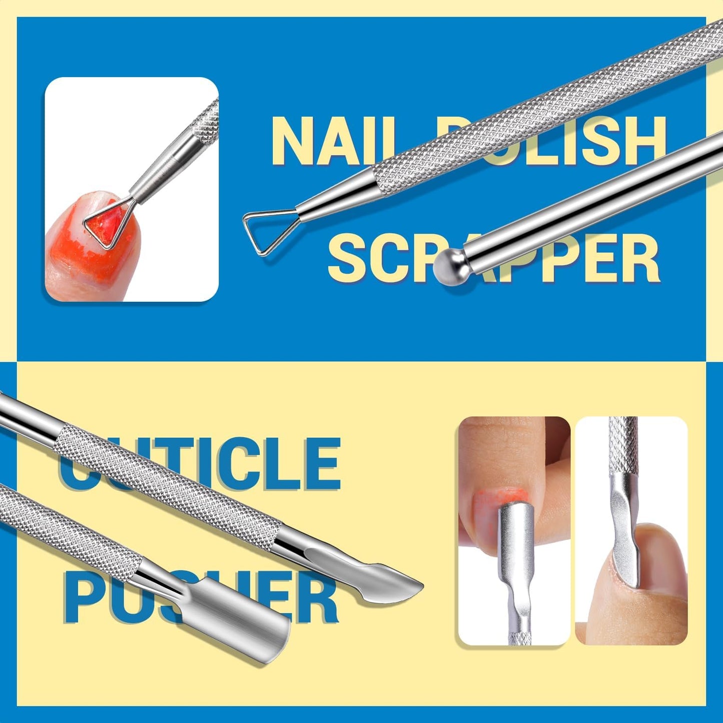 TsMADDTs Nail Polish Remover Kit with 2PCS Nail Soaking Bowls Manicure Bowls for Hands, Cuticle Remover Tools, Cuticle Oil, Files, Buffers, Brush, Dip Removal Kit