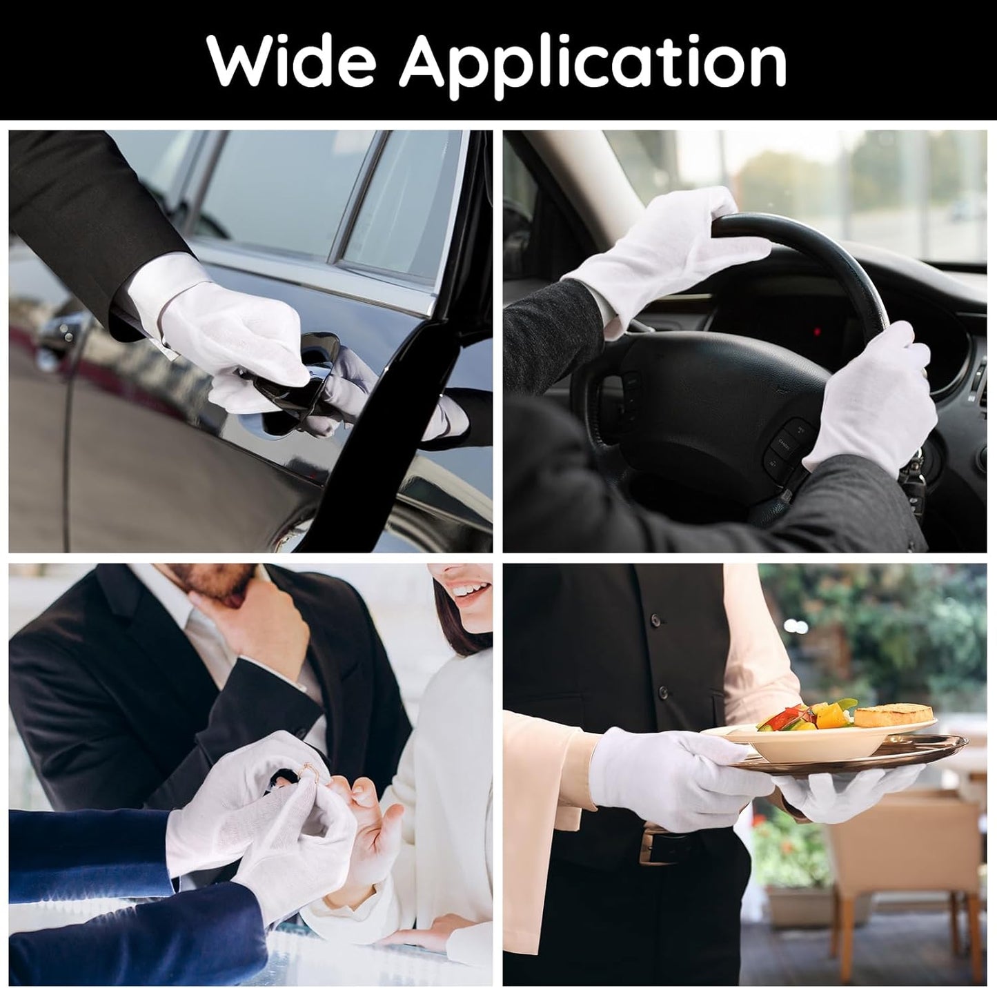Segbeauty 24 Count Extra Large White Cotton Moisturizing Gloves, 12 Pairs Hand Gloves Moisturizing Overnight for Dry Hand, White Gloves Lotion Gloves for Men and Women, Sleeping Gloves for Rough Hands