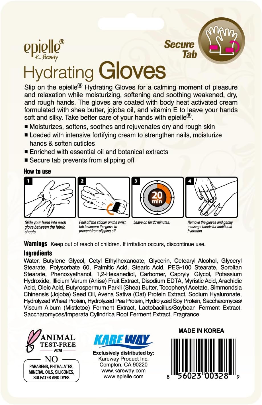 Epielle Hydrating Hand Mask 6 Pairs, Deep Moisturizing Gloves for Dry, Cracked Hands, Self Care Gifts for Women, Spa Kit, Stocking Stuffers, Thanksgiving Essentials