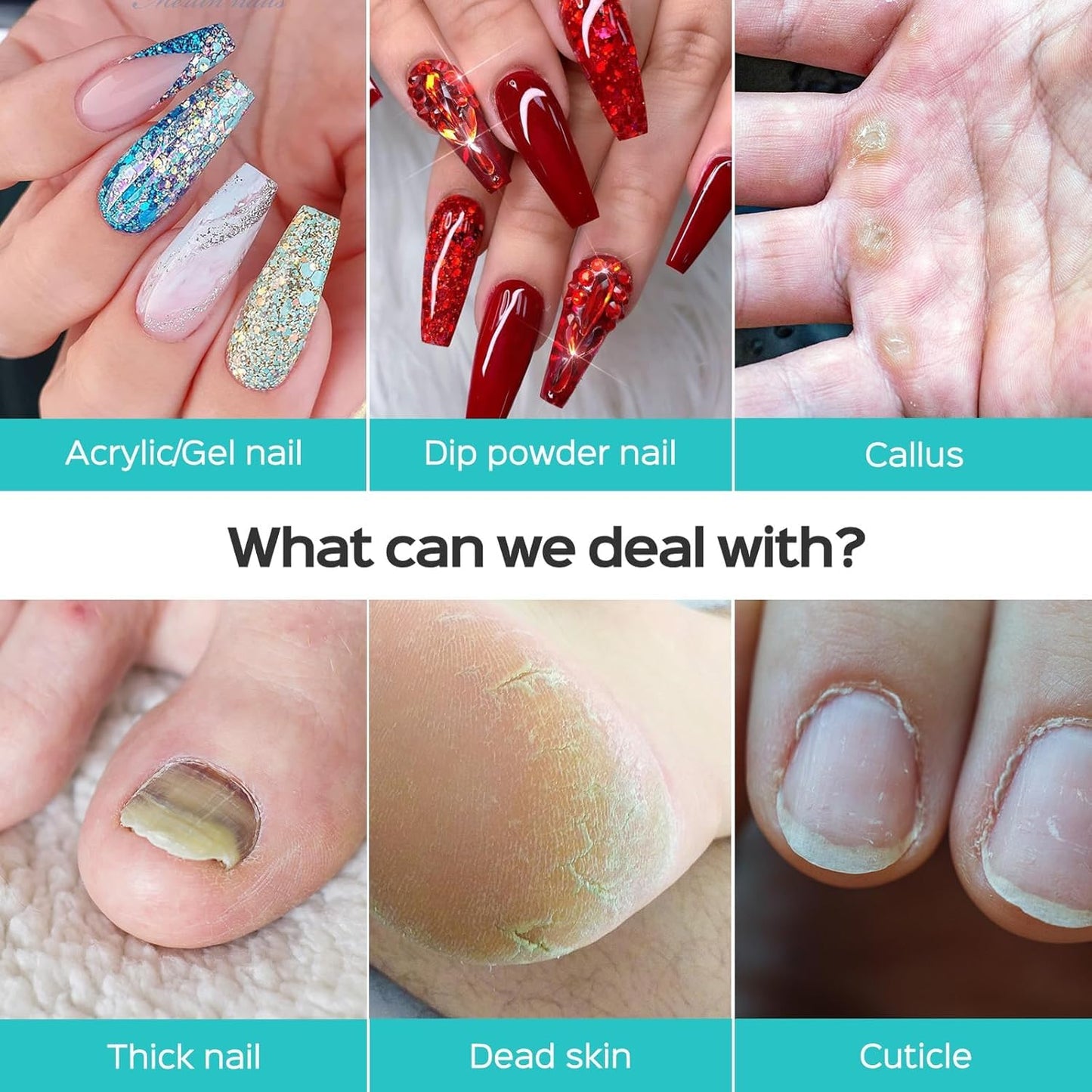 Cordless Electric Nail Drill File kit:Nail File Electric with 9 Speed LED Display for Acrylic Gel Dip Powder Polish,Professional Portable Manicure Pedicure Rechargeable for Home Salon Use (Green)