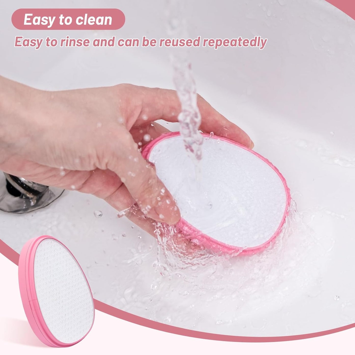 Foot File,Nano Glass Foot File Callus Remover for Feet,Foot Scrubber Dead Skin Remover,Gentle Exfoliation for Your Foot Massage in Shower- Light Pink