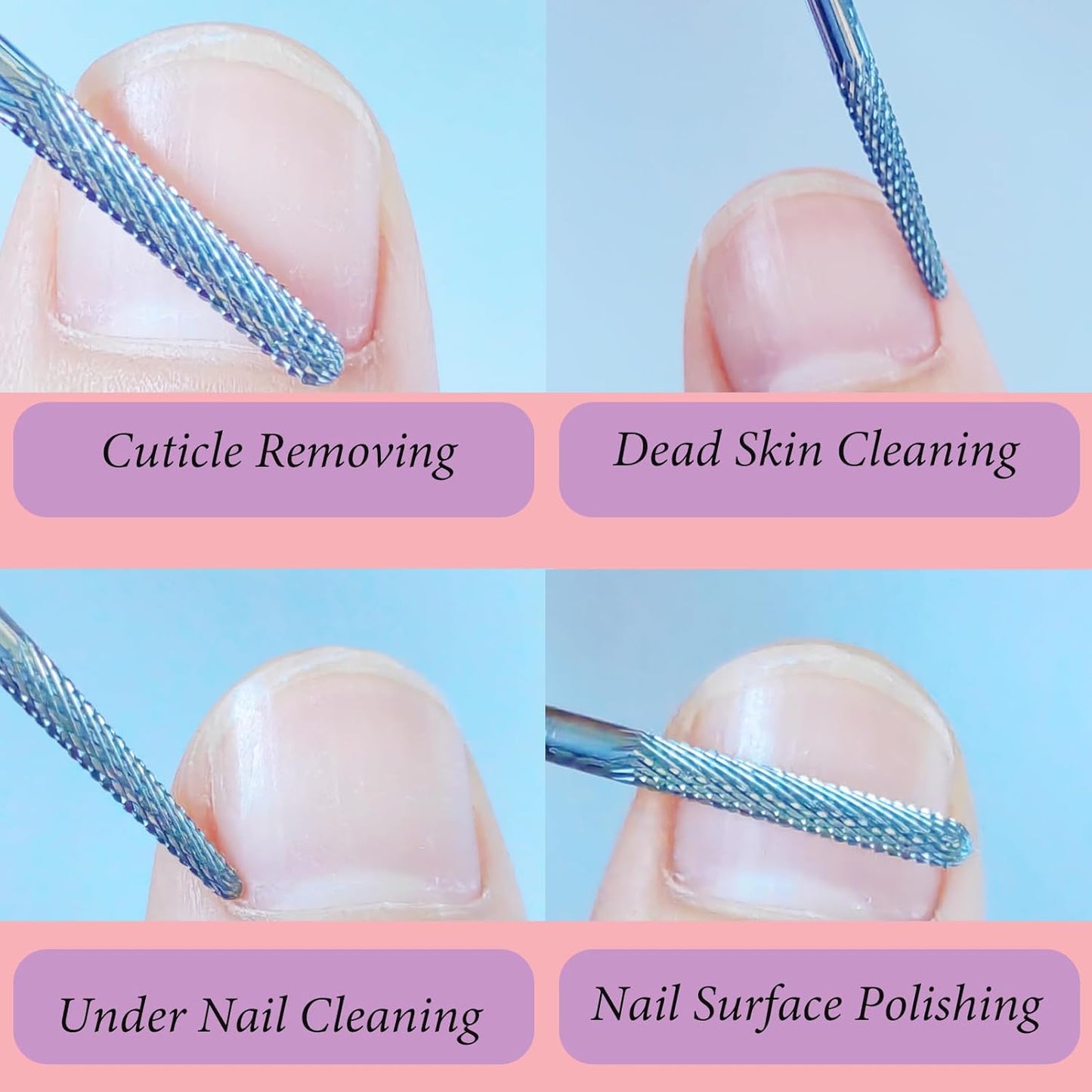 Nail Drill Bit Double Heads Cuticle Drill Bit 3/32" Professional Tungsten Carbide Nail Bit,Safety for Nail Prepare,Dead Skin Cleaner,Manicure Pedicure Nail Supplies Home Salon,Extra Fine