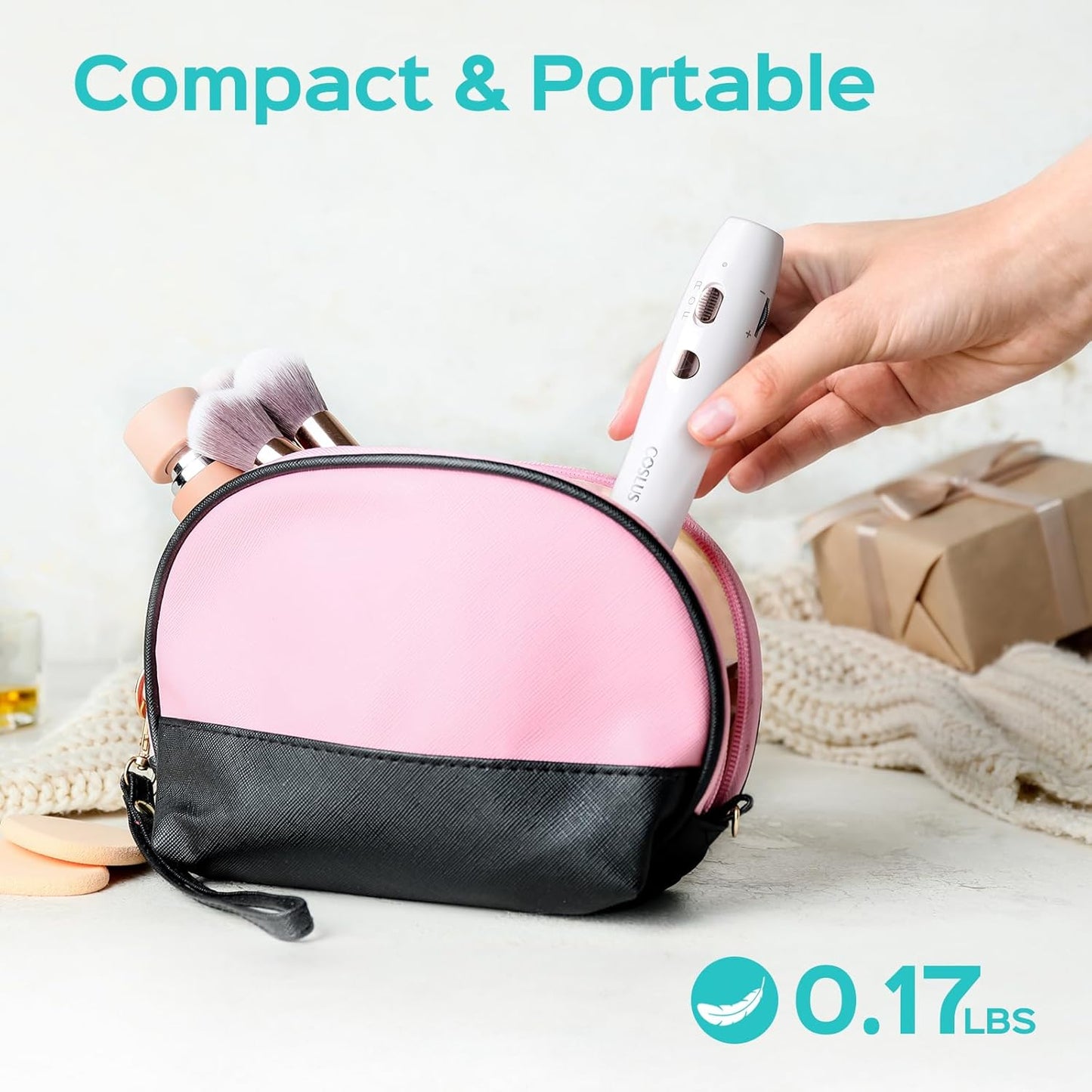 COSLUS Cordless Electric Nail Drill File: Nail Drill Machine with Stepless Speed Knob for Acrylic Gel Dip Powder Polish, Professional Portable Manicure Pedicure Rechargeable for Home Salon Use White