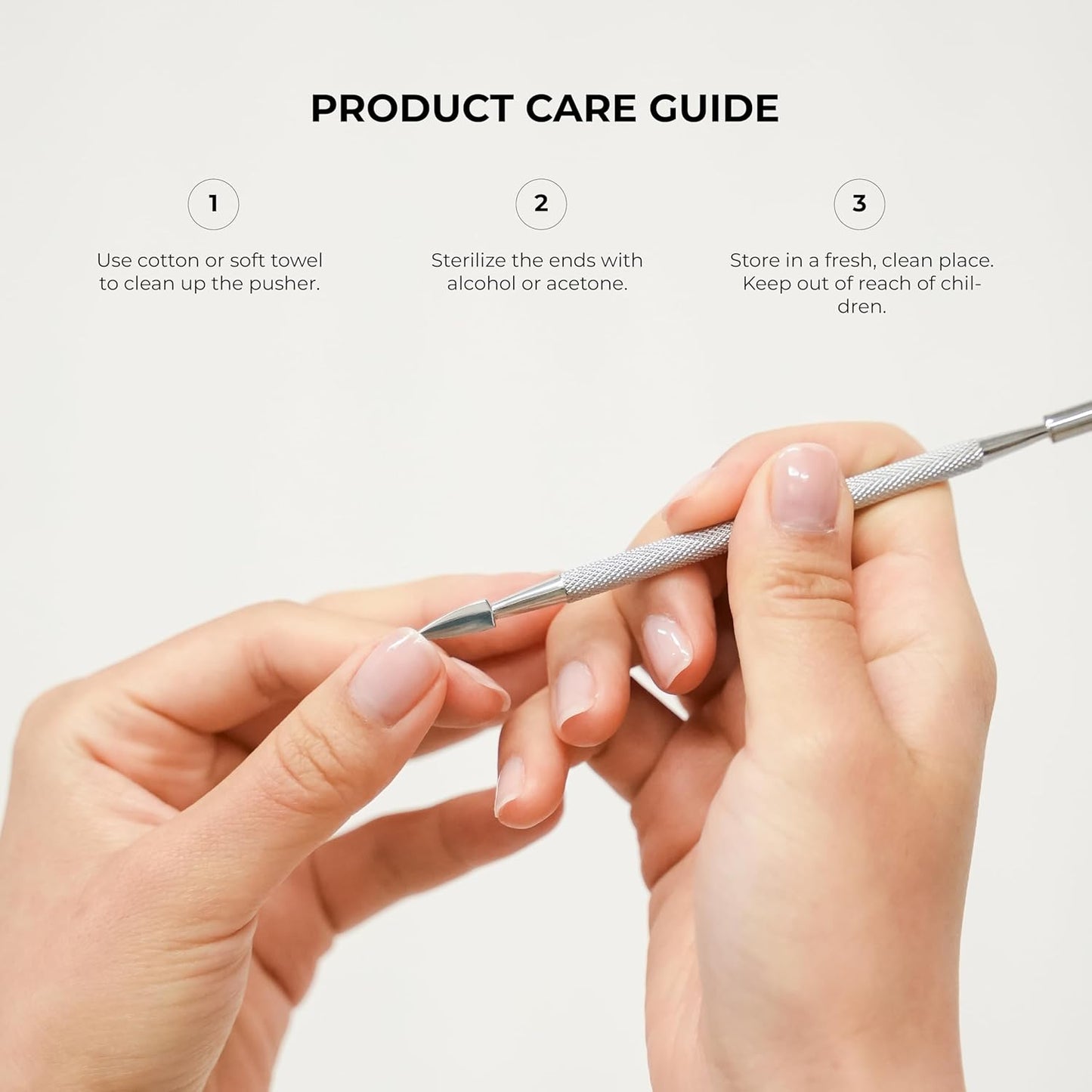NGHIA Pusher - S-504 (Stainless Steel) | Double–Ended Nail Cleaner and Spoon Pusher | Premium Quality for Nail Care | Ergonomic Design | Suitable for Professional & Home Use