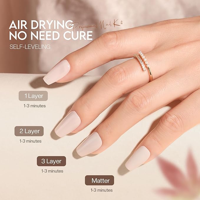 Morovan Brown Nail Polish Set: Fall Nude Dark Chocolate Nail Polish Kit Regular Air Quick Dry Autumn Fingernail Polish Pack for Women Nail Art Design Gift Holiday Party