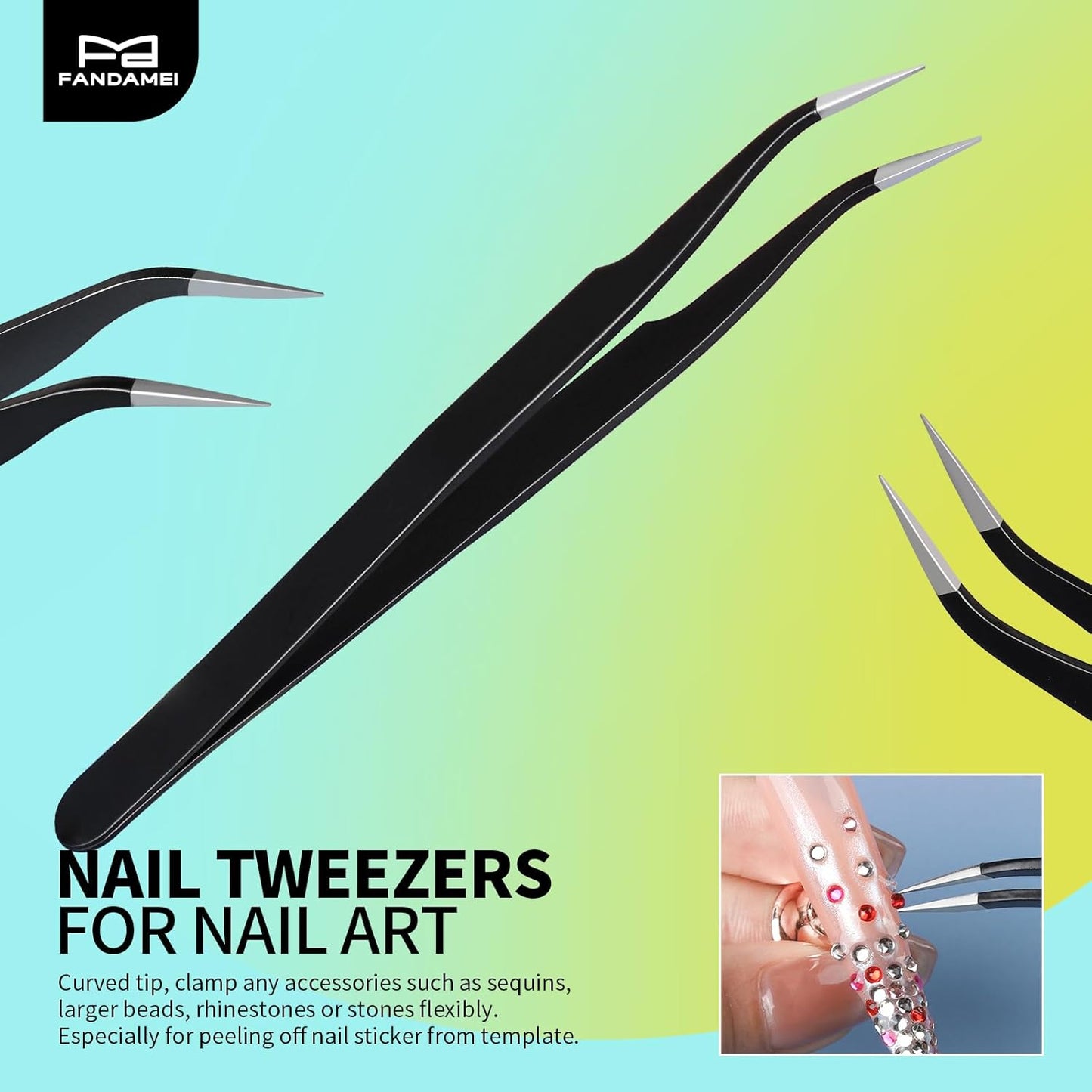 FANDAMEI Nail Art Tools, Nail Brush, 15 PCS Nail Art Brushes, 5 PCS Nail Dotting Tool, Nail Stand, Nail Holder For Painting Nails, Nail Tools, Nail Design Tools, White