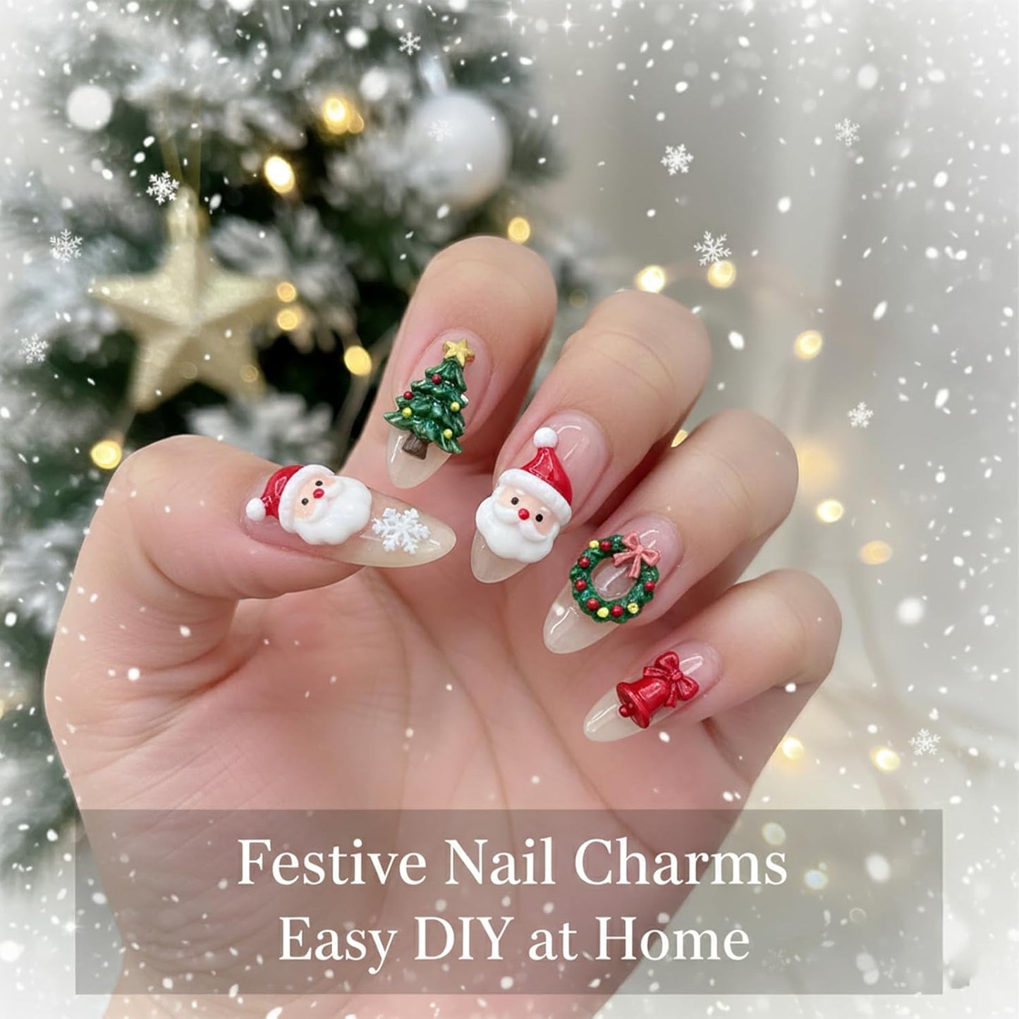 1 Pcs Christmas Silicone Nail Art Molds for Women Resin Nail Design