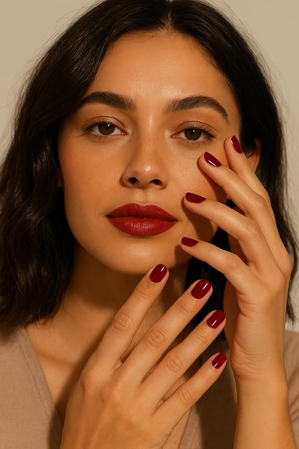 roro AHA Infused 21+ Free Nail Polish - Chip-Resistant High-Impact Nail Color Lacquer Made in the USA, Vegan/Cruelty-Free, Gluten-Free, Resurrected, Dark Carmine Red, .4Fl Oz/12mL