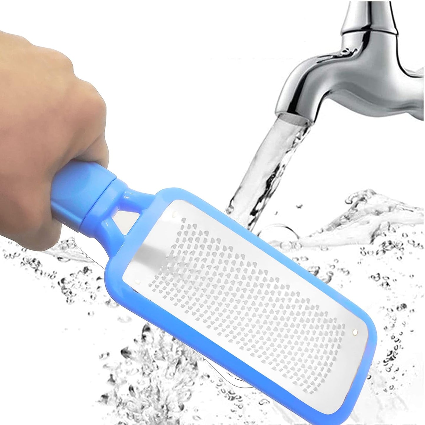 Professional Foot Files Callus Remover,Foot Scrubber for Dead Skin,Stainless Steel Foot Rasp-Blue(1 Pack)