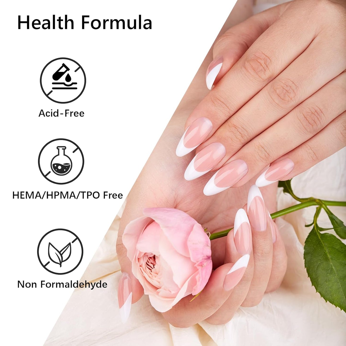 15ML Top Coat & Base Coat Set with Nail Primer and Nail Prep Dehydrator, Acid-Free Hema-free Dehydrate & Primer Set Shiny Top Coat for Acrylic Gel Nail Gel Polish Manicure Christmas Gift