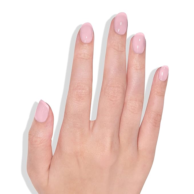 roro AHA Infused 21+ Free Nail Polish - Chip-Resistant High-Impact Nail Color Lacquer Made in the USA, Vegan/Cruelty-Free, Gluten-Free, Stained Glass, Pastel Pink, .4Fl Oz/12mL
