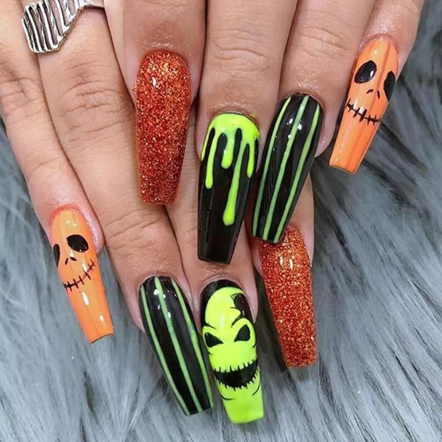 Halloween Nail Stamping Plate Spooky Holiday Nails Stamping Kit Skull Ghost Theme Nail Art Design Plate for Women Girls DIY Home Salon Use
