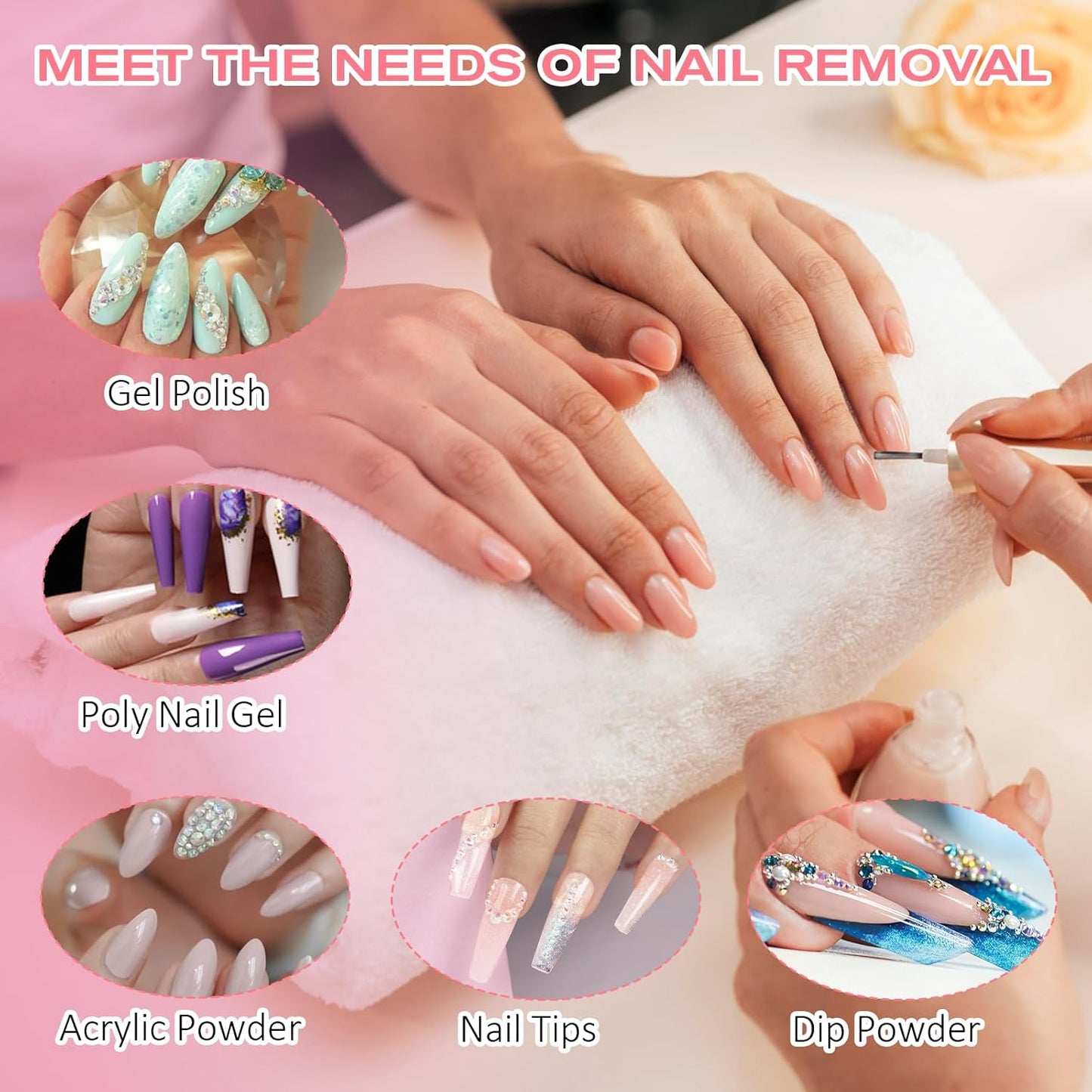 200 PCS Nail Remover Foil Wraps, Nail Foils Soak off, Gel Nails Polish Remover, Nail's Polish Removers Nails Foil Wraps with Cotton Pads (Silver)