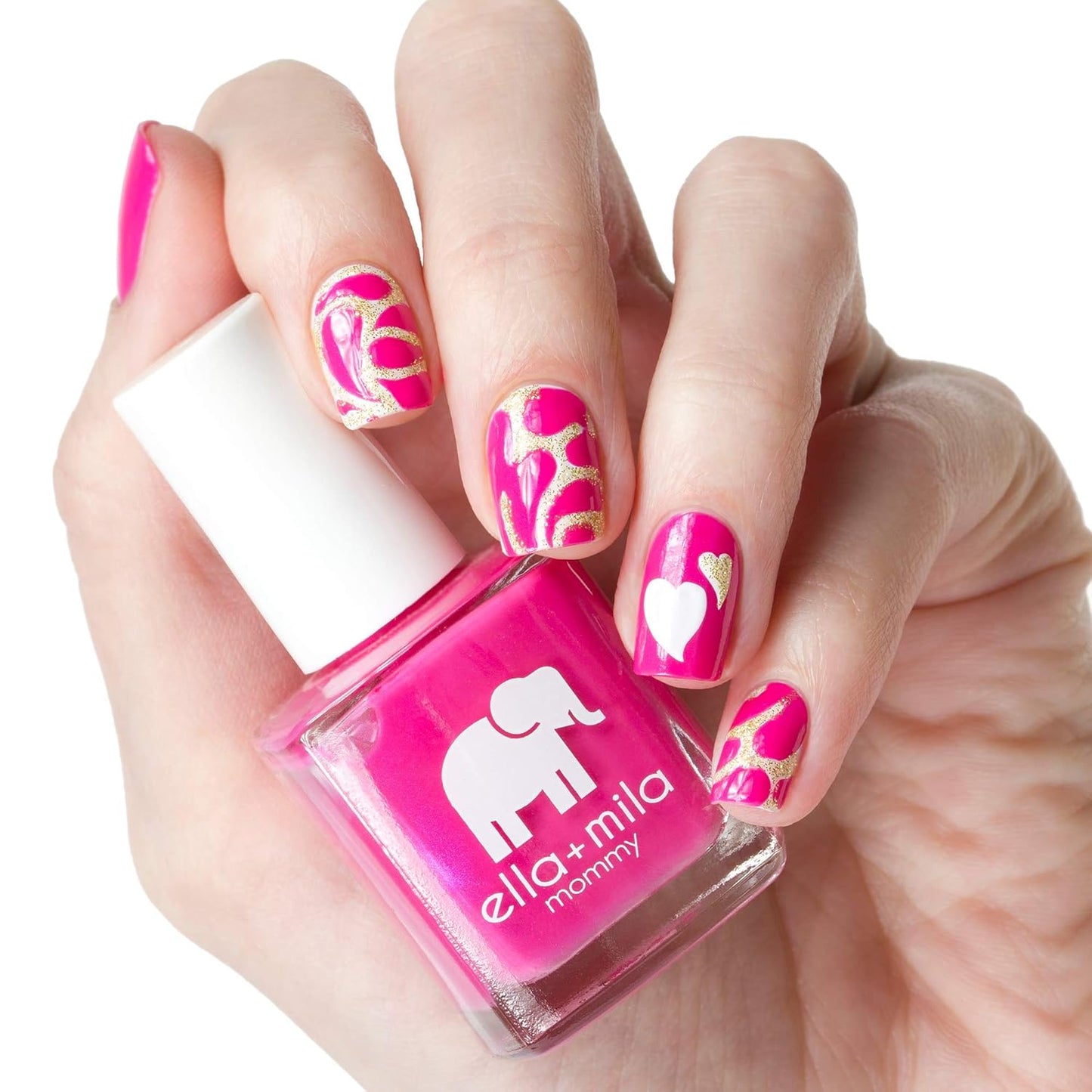 ella+mila Professional, Quick Dry, Long-Lasting & Chip-Resistant Pink Nail Polishes (Cosmo Pink - 0.45 fl oz)